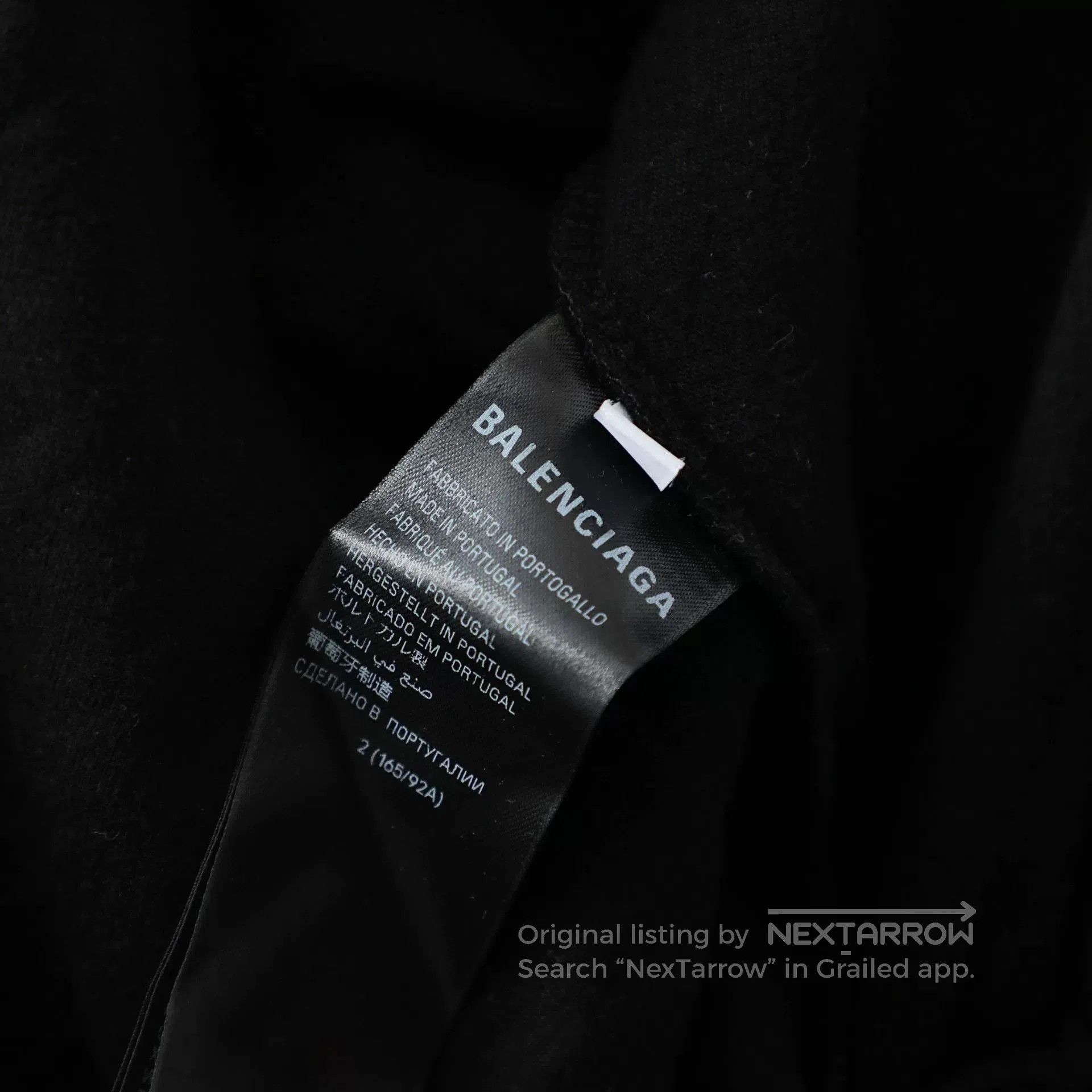 Balenciaga Balenciaga Black Cotton Velvet Hooded Top. Size M / US 6-8 / IT 42-44 - 6 Thumbnail