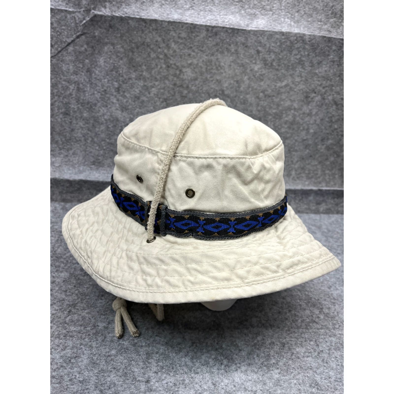 Vintage Dorfman Pacific Bucket Hat Adult Large Ivory 100% Cotton Sun Knit Cotton Hat Bucket Hat Camping Fish Hunting Logo Adjustable Lightweight Men Size ONE SIZE - 5 Thumbnail