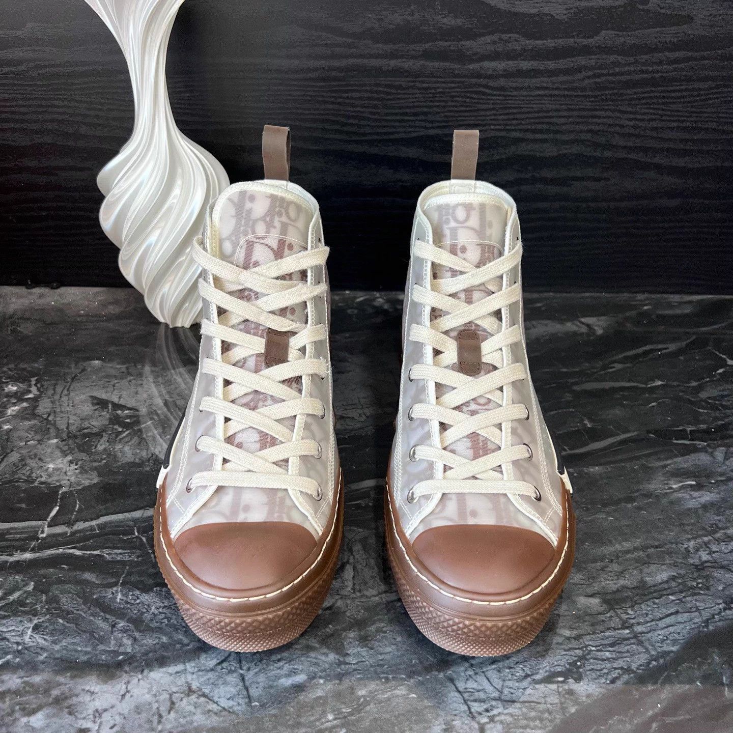 Dior Dior B23 High Top Sneaker Brown Full Print 41 Size US 8 / EU 41 - 2 Thumbnail