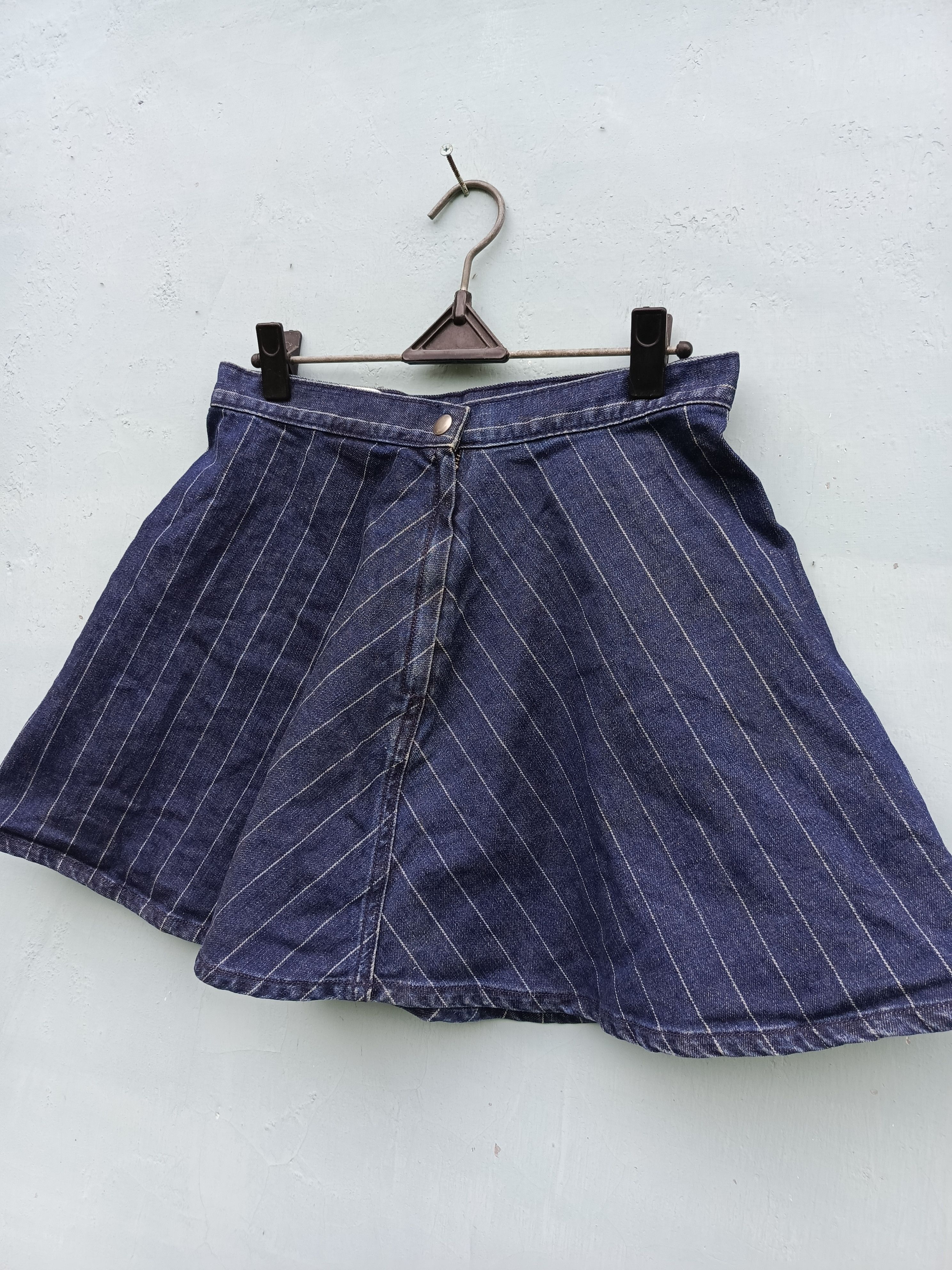 Designer TOPTEN stripe denim skirt Size 28" / US 6 / IT 42 - 2 Thumbnail
