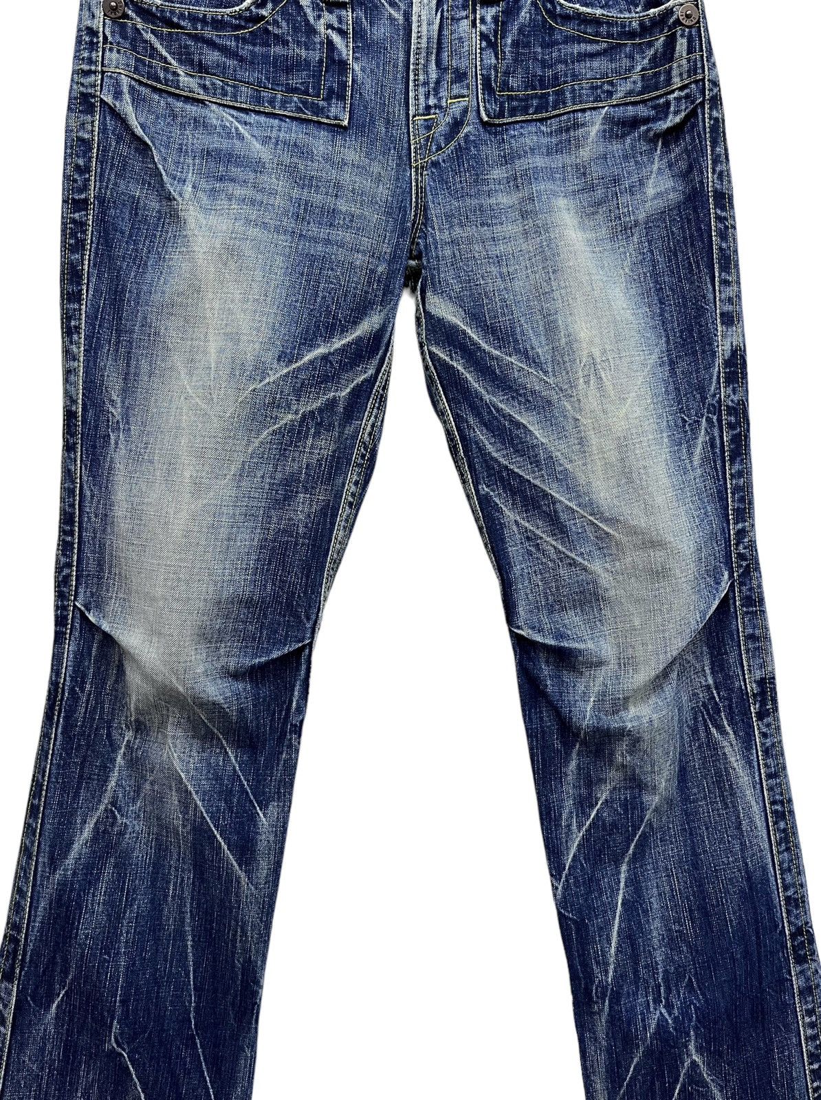 Onia VTG FLARE🔥ONIARAI Clawmark Whisker Distressed Blue Denim Size US 32 / EU 48 - 8 Thumbnail