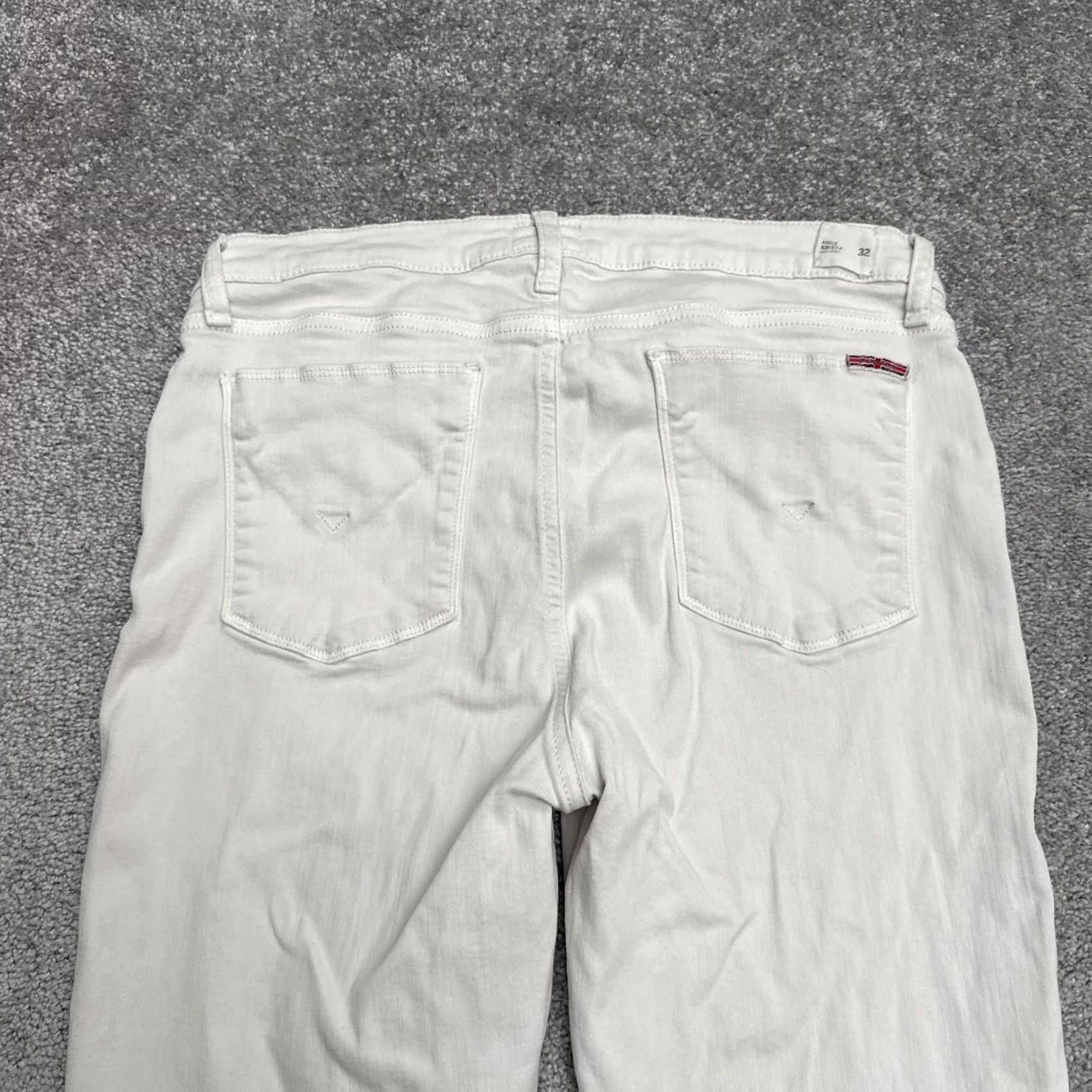 Hudson Hudson Krista Super Skinny Ankle Denim Jeans Womens 32 White Mid Rise Vintage No Size 24" / US 00 / IT 34 - 5 Thumbnail