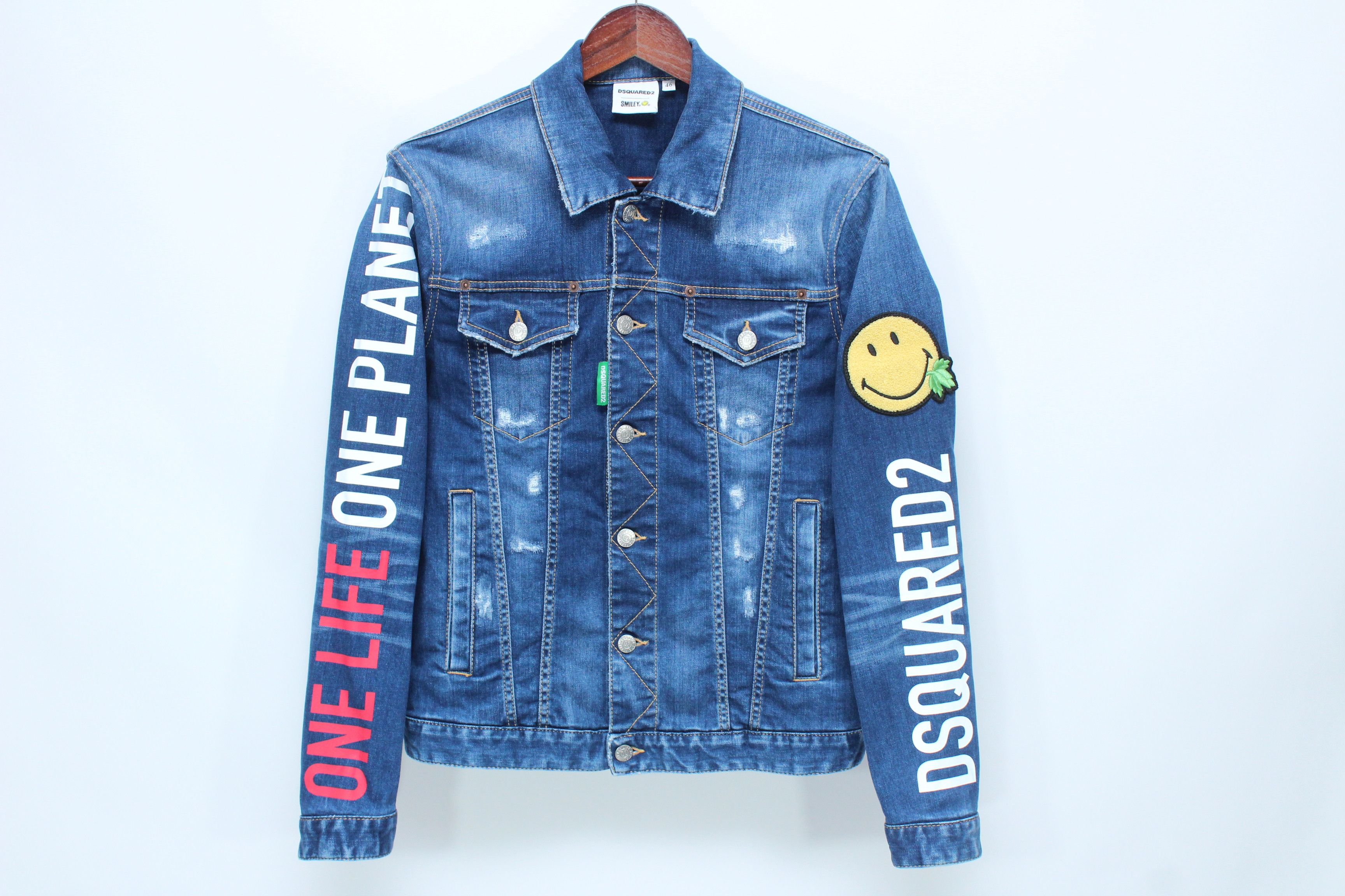 Dsquared2 Dsquared2 Smiley One Life One Planet Denim Jacket 46 S $1.2k Size US S / EU 44-46 / 1 - 1 Thumbnail