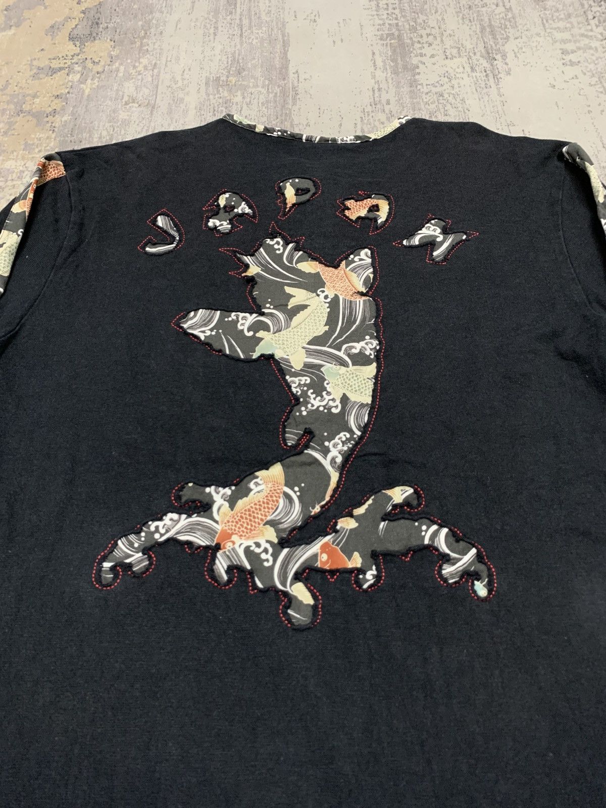 Karakuri Tamashii Vintage Japanese Koi Fish Embroidery Sukajan Shirt Size US XL / EU 56 / 4 - 7 Thumbnail