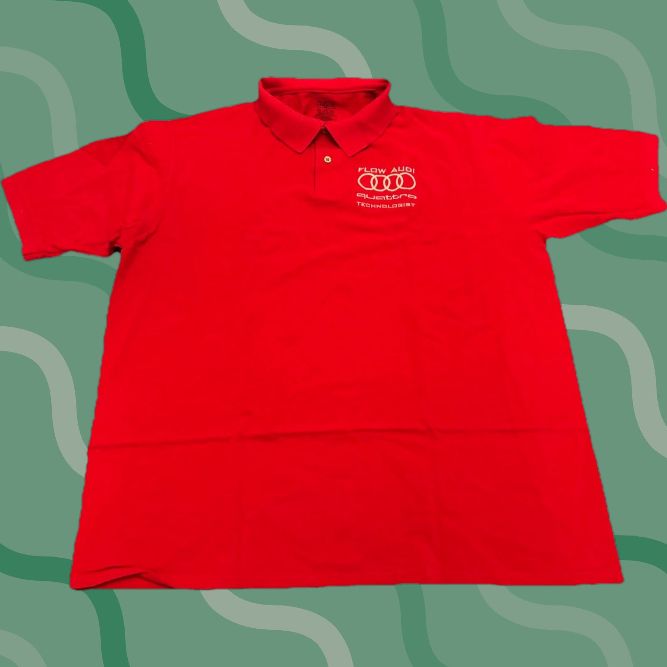 Vintage Audi Polo Shirt Mens Regular Short Sleeve Red 2XL Polo Car Theme Driving Golf Audi Size US XXL / EU 58 / 5 - 1 Thumbnail