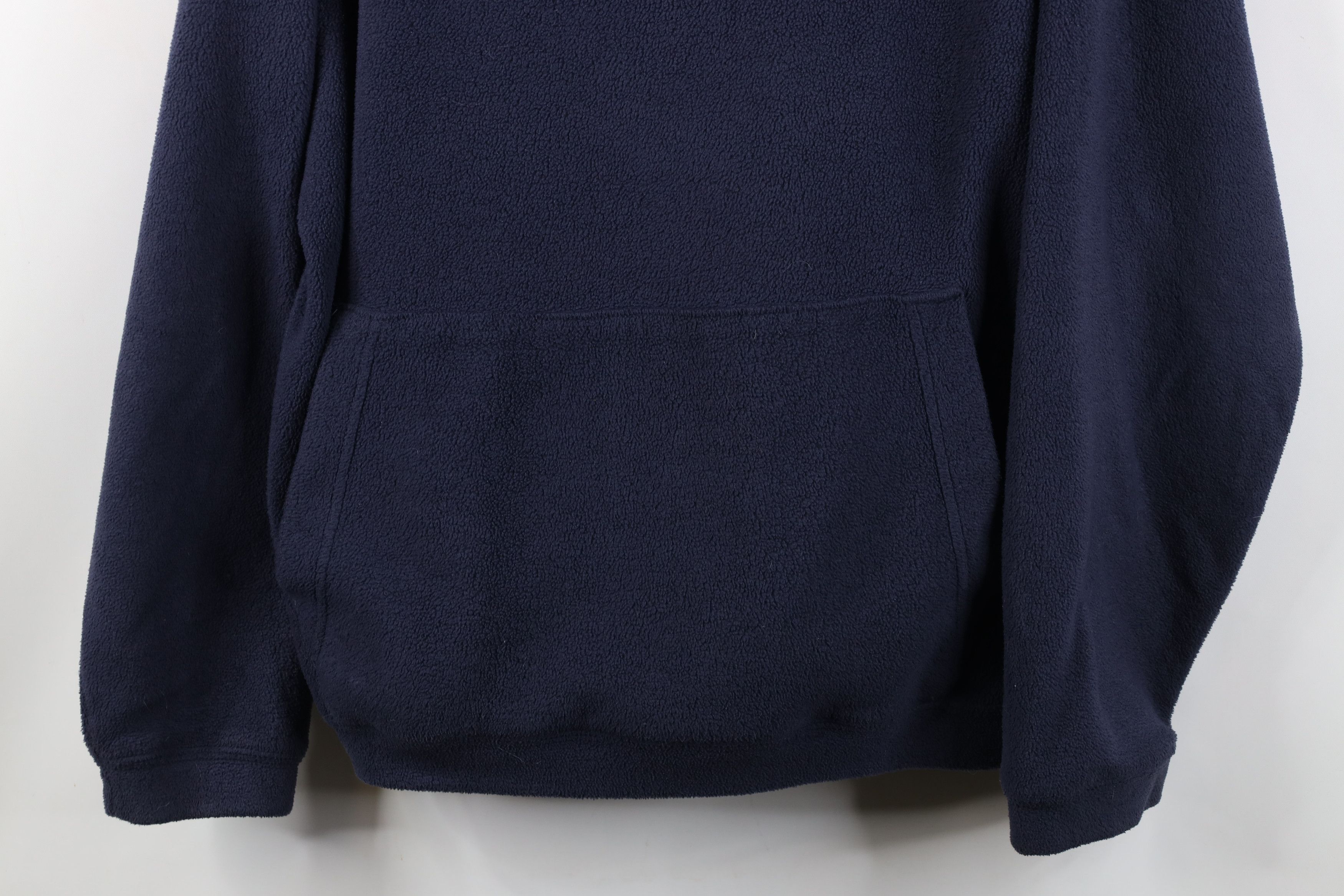 Woolrich Woolen Mills Vintage 90s Woolrich Blank Fleece Hoodie Sweatshirt Blue Size US L / EU 52-54 / 3 - 3 Thumbnail