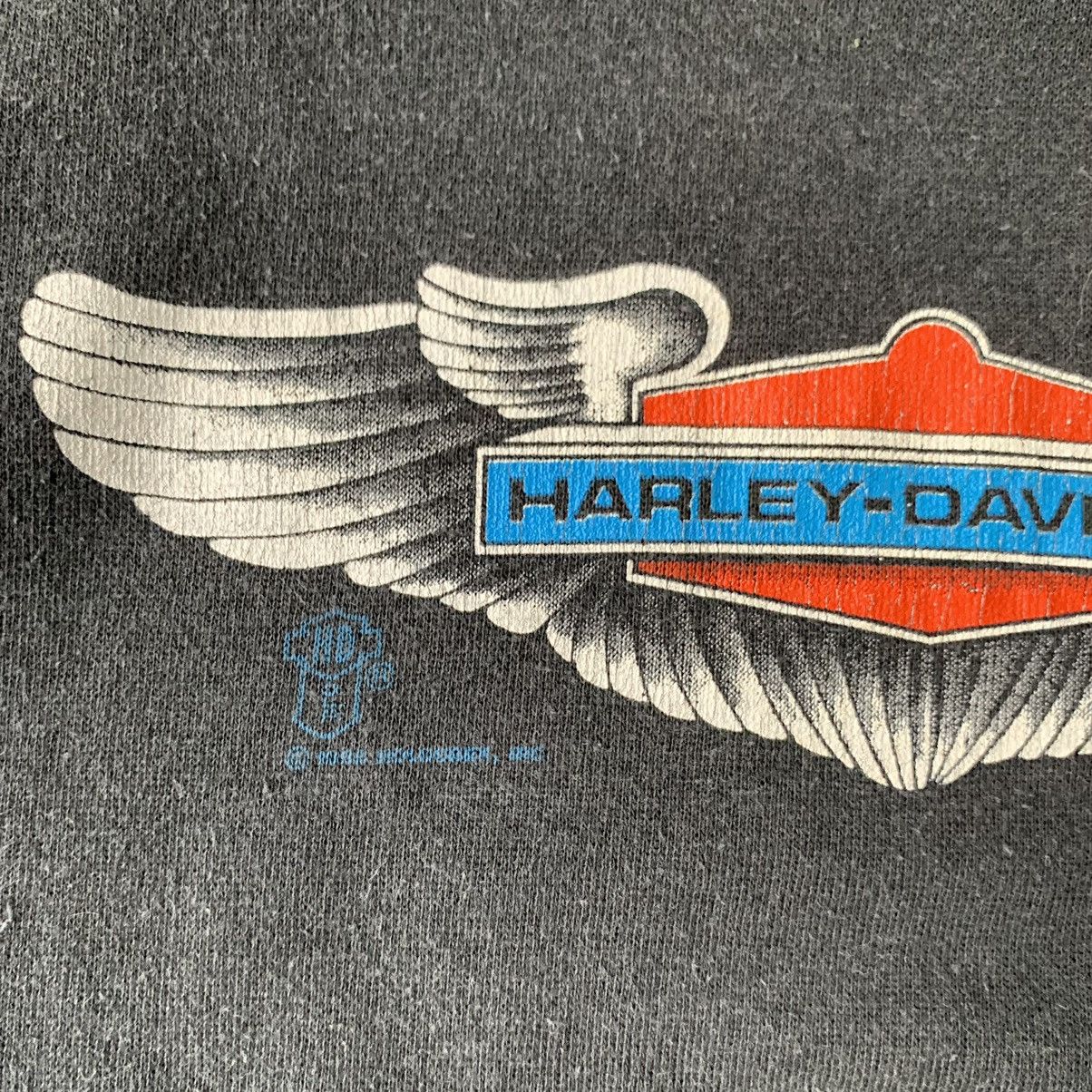 Harley Davidson × Vintage 1982 Harley Davidson Half Zipper Sweater Size US L / EU 52-54 / 3 - 2 Thumbnail