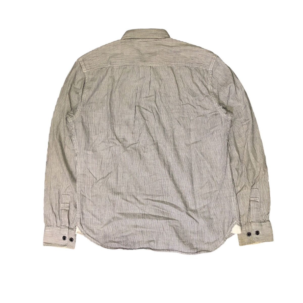 Dickies Selvedge hickory stripe work wear button up shirt