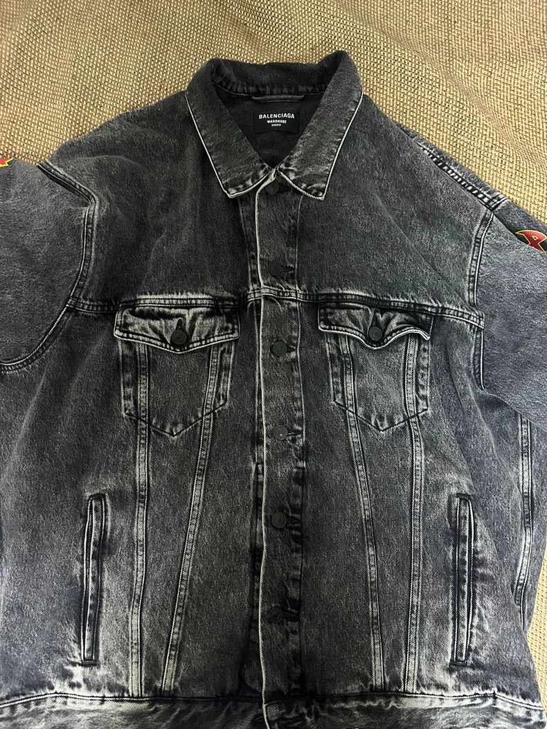Balenciaga size 1 Flaming denim jacket