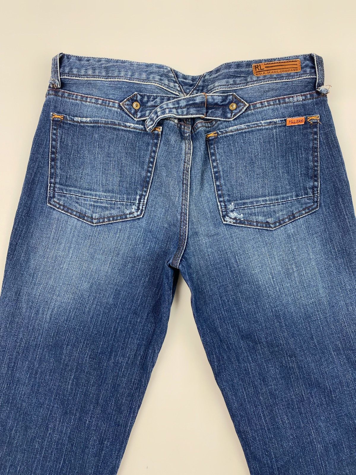 Polo Ralph Lauren Y2K Vintage Polo Jeans Low Rise Buckleback Bootcut Denim 29 Size 29" - 7 Thumbnail