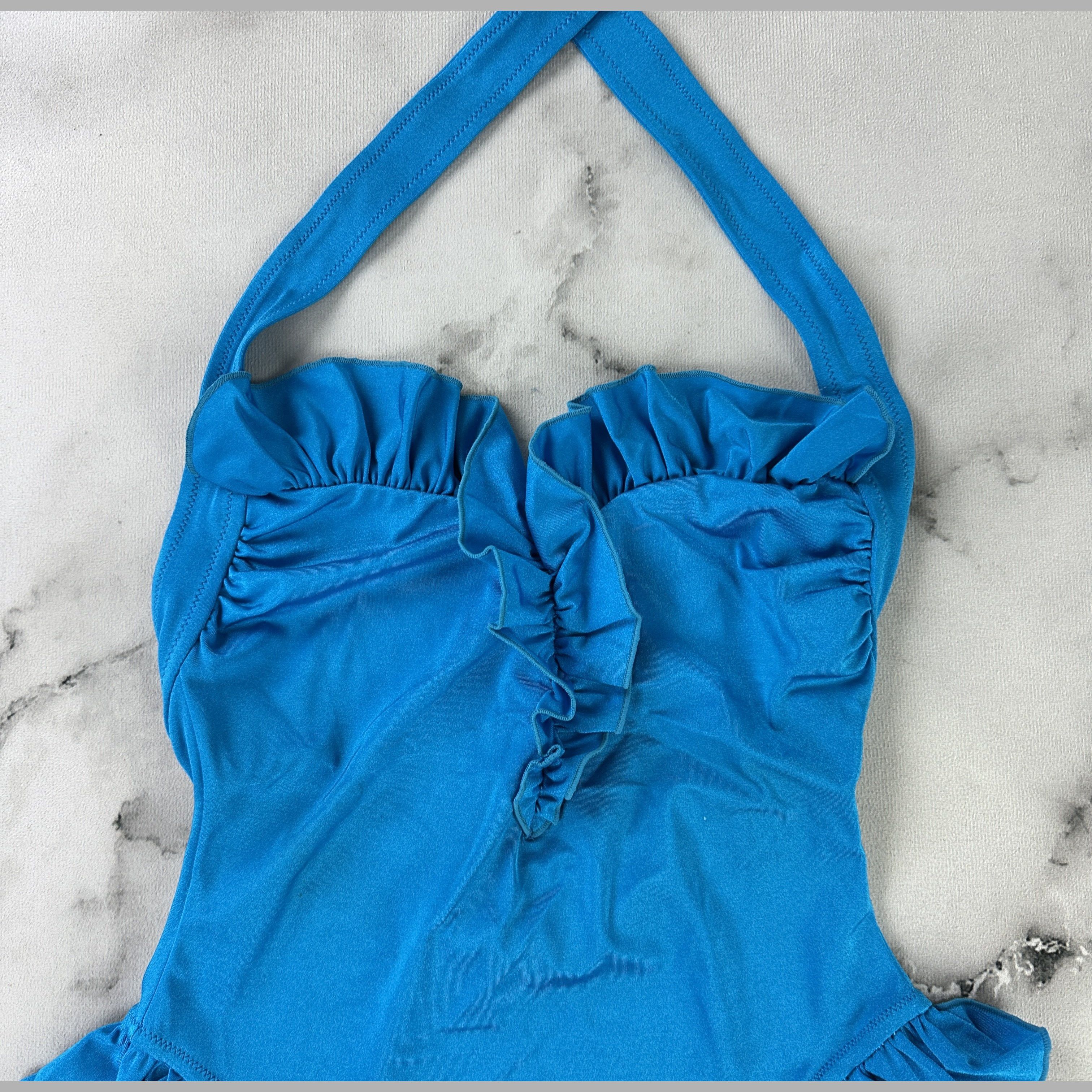 Versace Costume Intero Gianni Versace Azzurro '90s – 44 IT Size M / US 6-8 / IT 42-44 - 3 Thumbnail