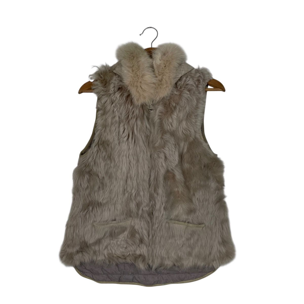 Japanese Brand El Midas Brown Hooded Faux Fur Vest Size M / US 6-8 / IT 42-44 - 10 Thumbnail