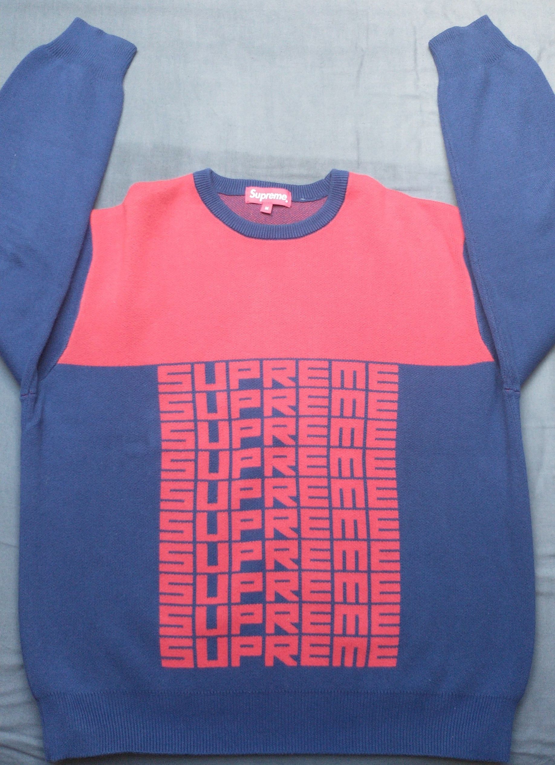 Supreme Supreme Target Sweater Navy | Grailed