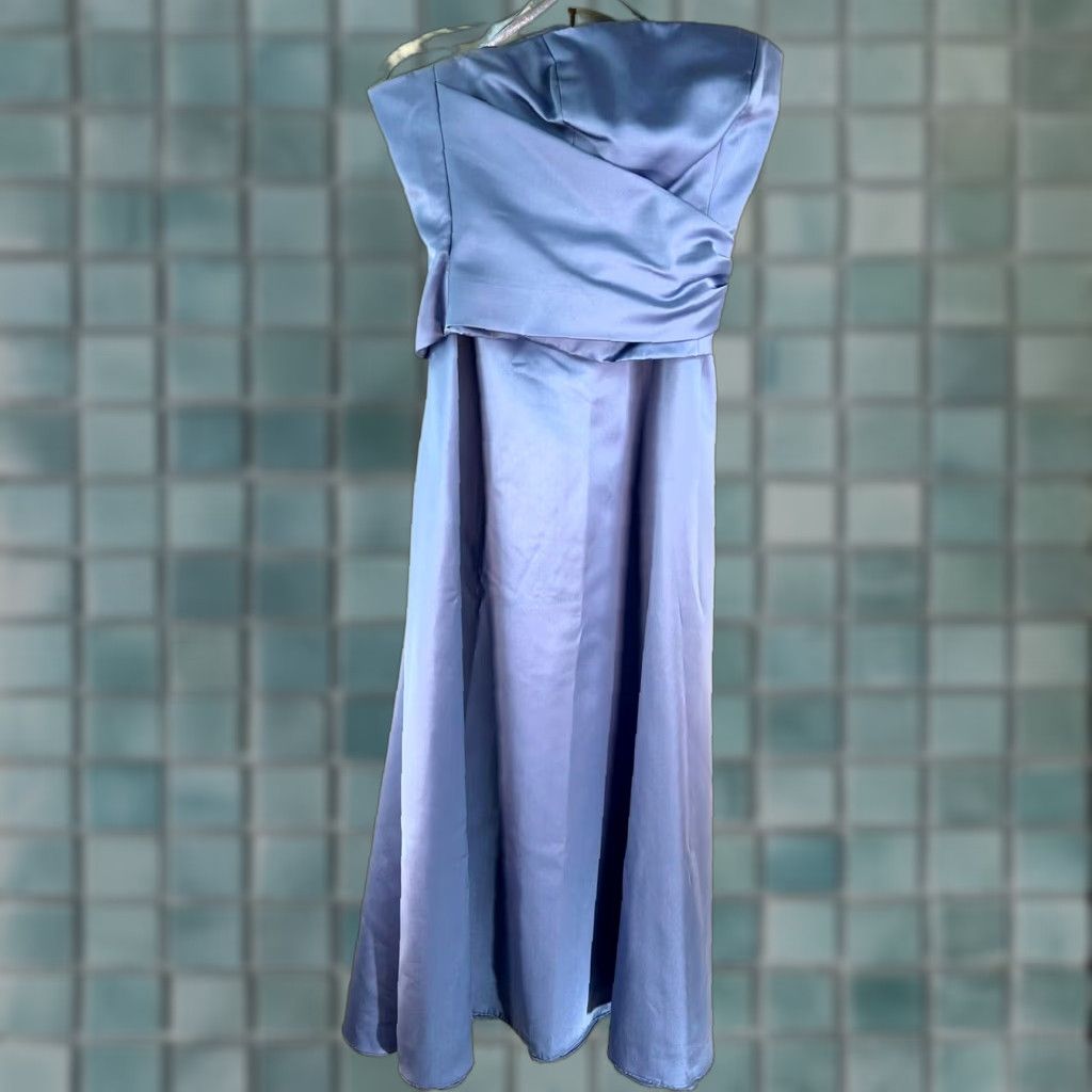 Vintage VINTAGE Mori Lee Blue Cocktail Dress Women Size 10 Sheath Sleeveless Shawl Party Formal Size L / US 10 / IT 46 - 1 Thumbnail