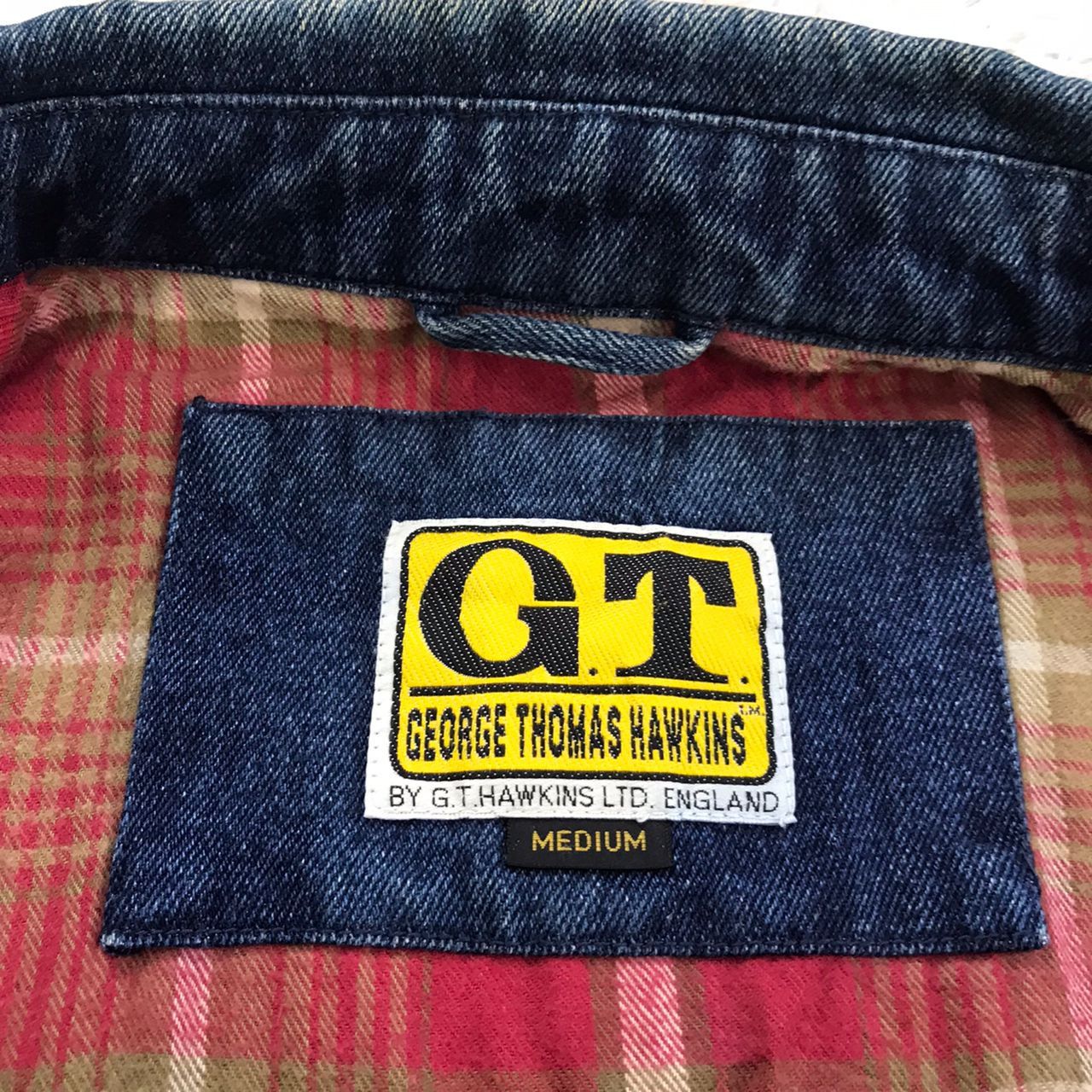 Japanese Brand G.T.Hawkins Denim Style Jacket Red Gingham Inner Size US M / EU 48-50 / 2 - 8 Thumbnail
