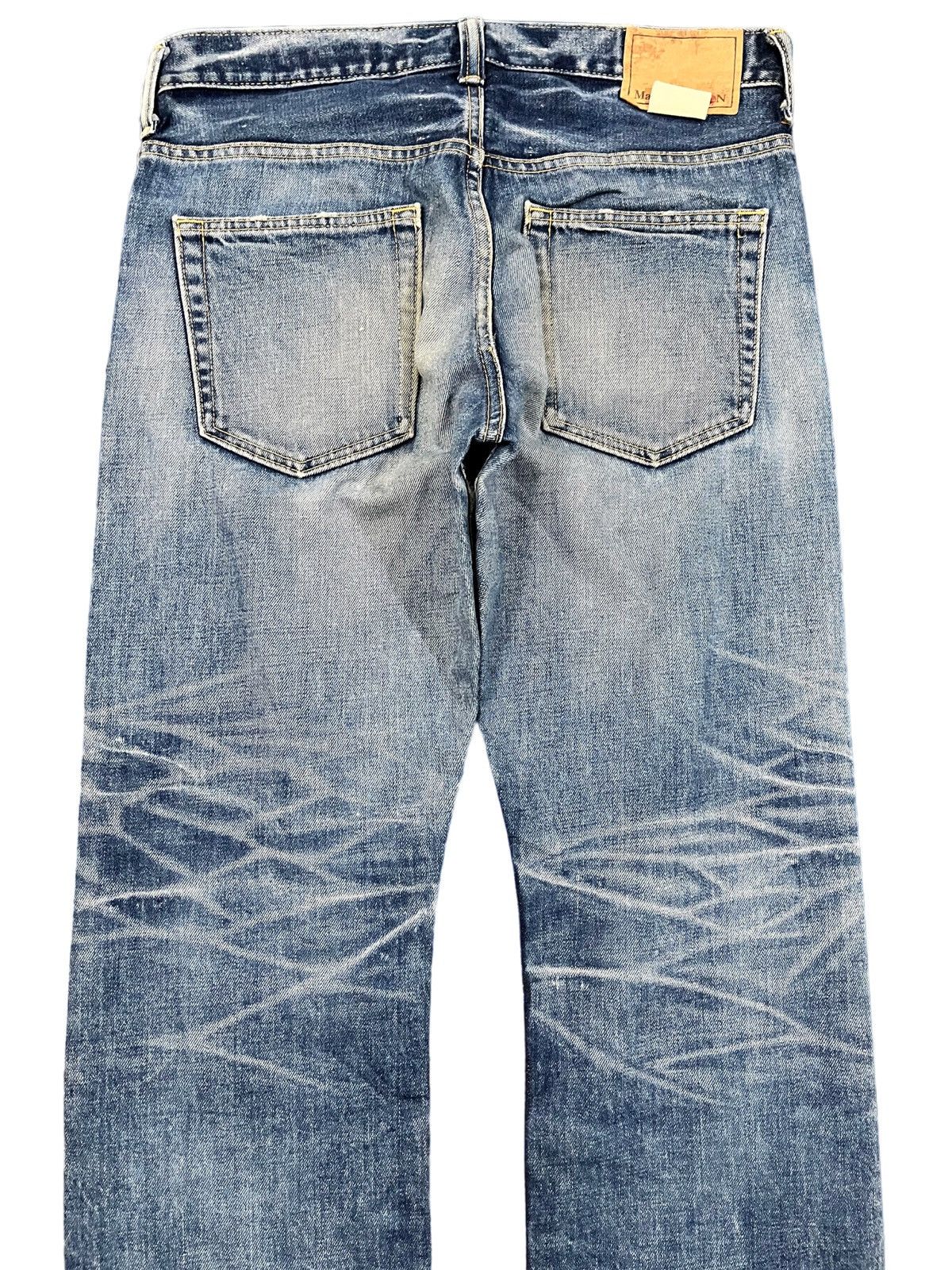 Japanese Brand × Kaihara Denim × Yasuyuki Ishii Vintage Back Number Made in NIPPON Whiskers Distressed Denim Size US 32 / EU 48 - 5 Thumbnail