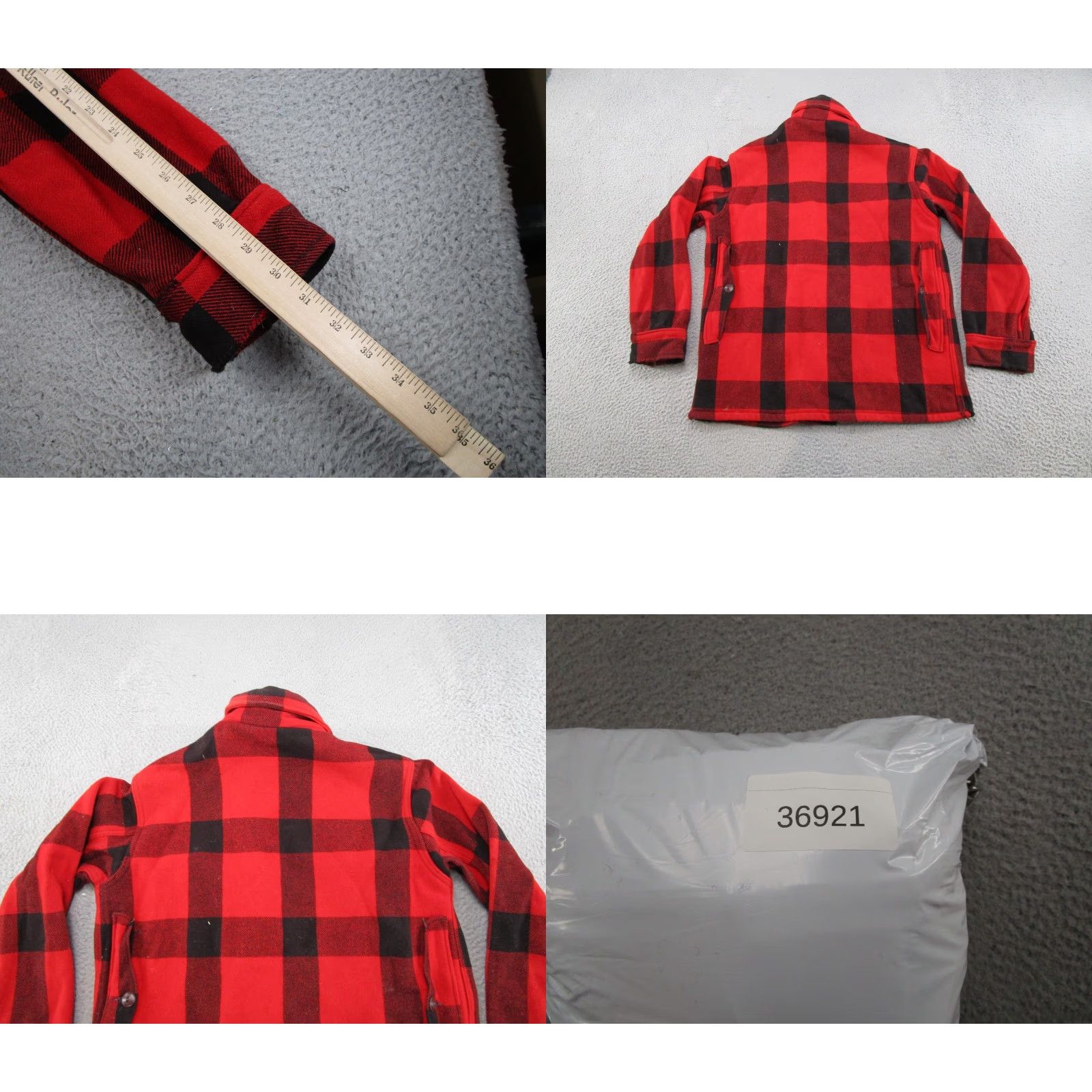 Vintage VINTAGE Woolrich Jacket Overcoat 44 Red Plaid Wool 100% Wool Buffalo Mackinaw Hunting USA Mens Size US S / EU 44-46 / 1 - 9 Thumbnail