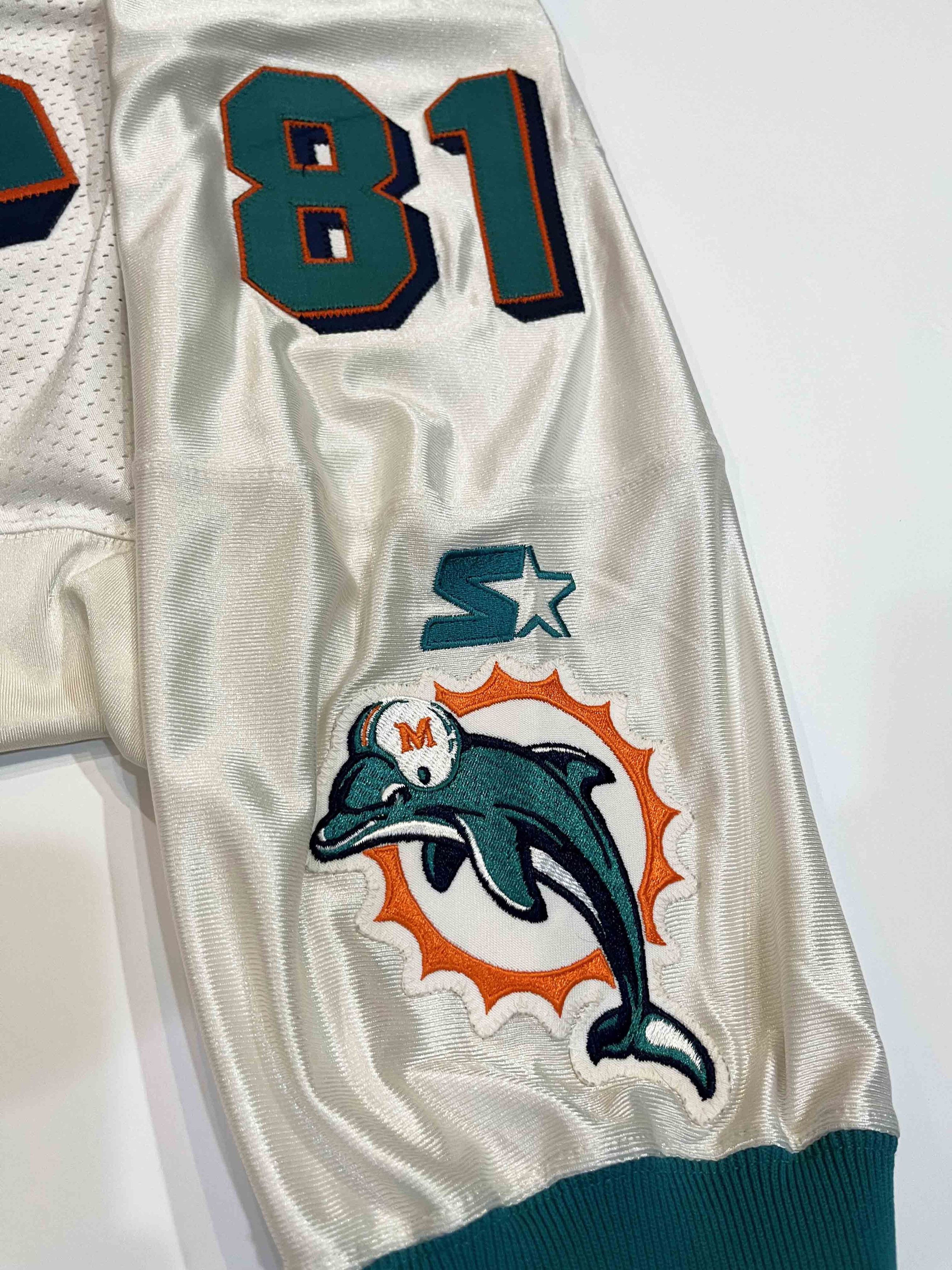NFL × Starter × Vintage Vtg Starter Pro Line NFL Miami Dolphins McDUFFIE #81 Jersey Size US L / EU 52-54 / 3 - 7 Thumbnail