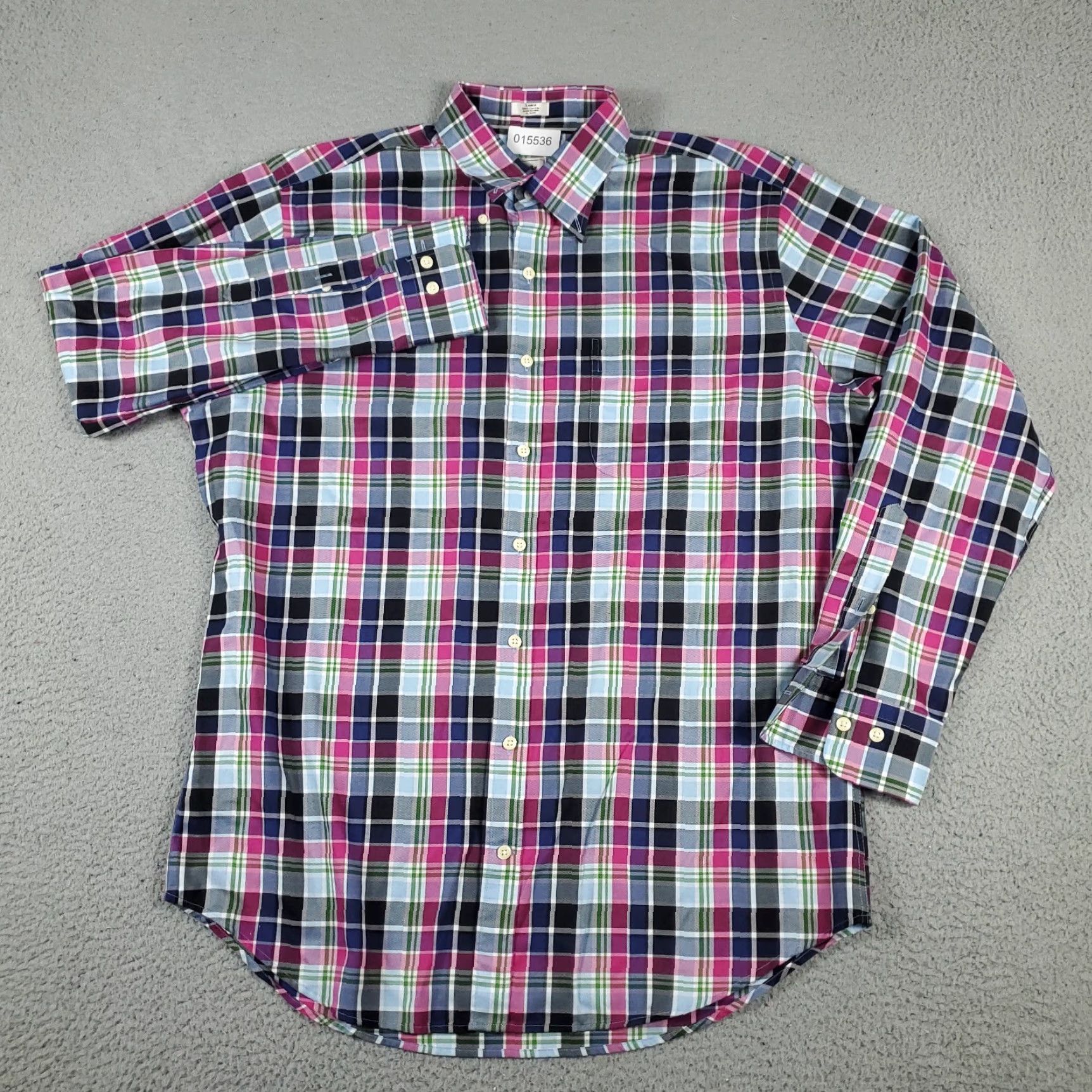 Peter Millar Peter Millar Shirt Mens L Blue Plaid Button-Up Long Sleeve Casual Business Formal Workwear Men Mens Size US L / EU 52-54 / 3 - 2 Thumbnail
