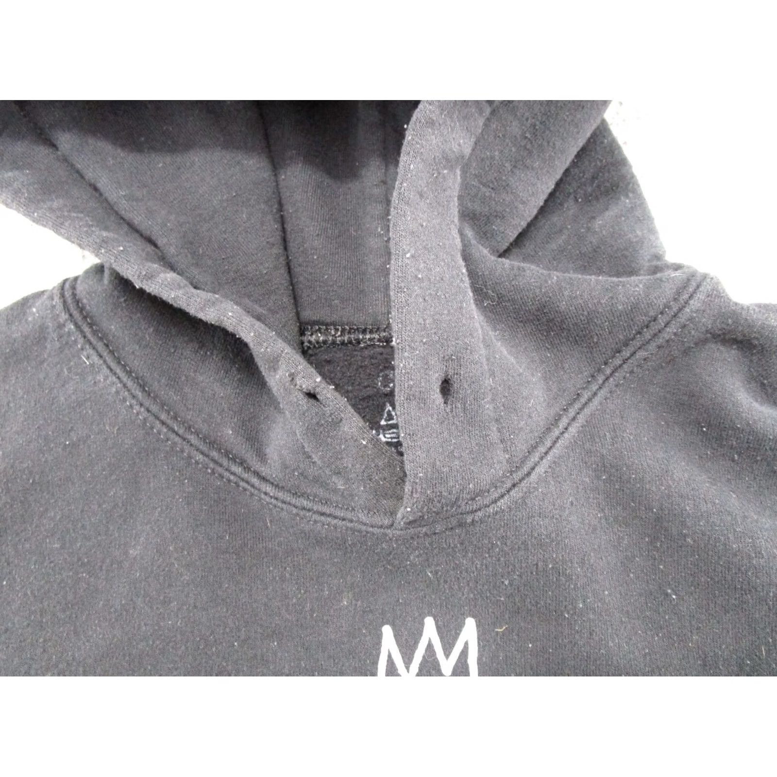 Vintage VINTAGE Jean-Michel Basquiat ART Hoodie Size L Black Hooded Sweatshirt Mens Size US L / EU 52-54 / 3 - 4 Thumbnail