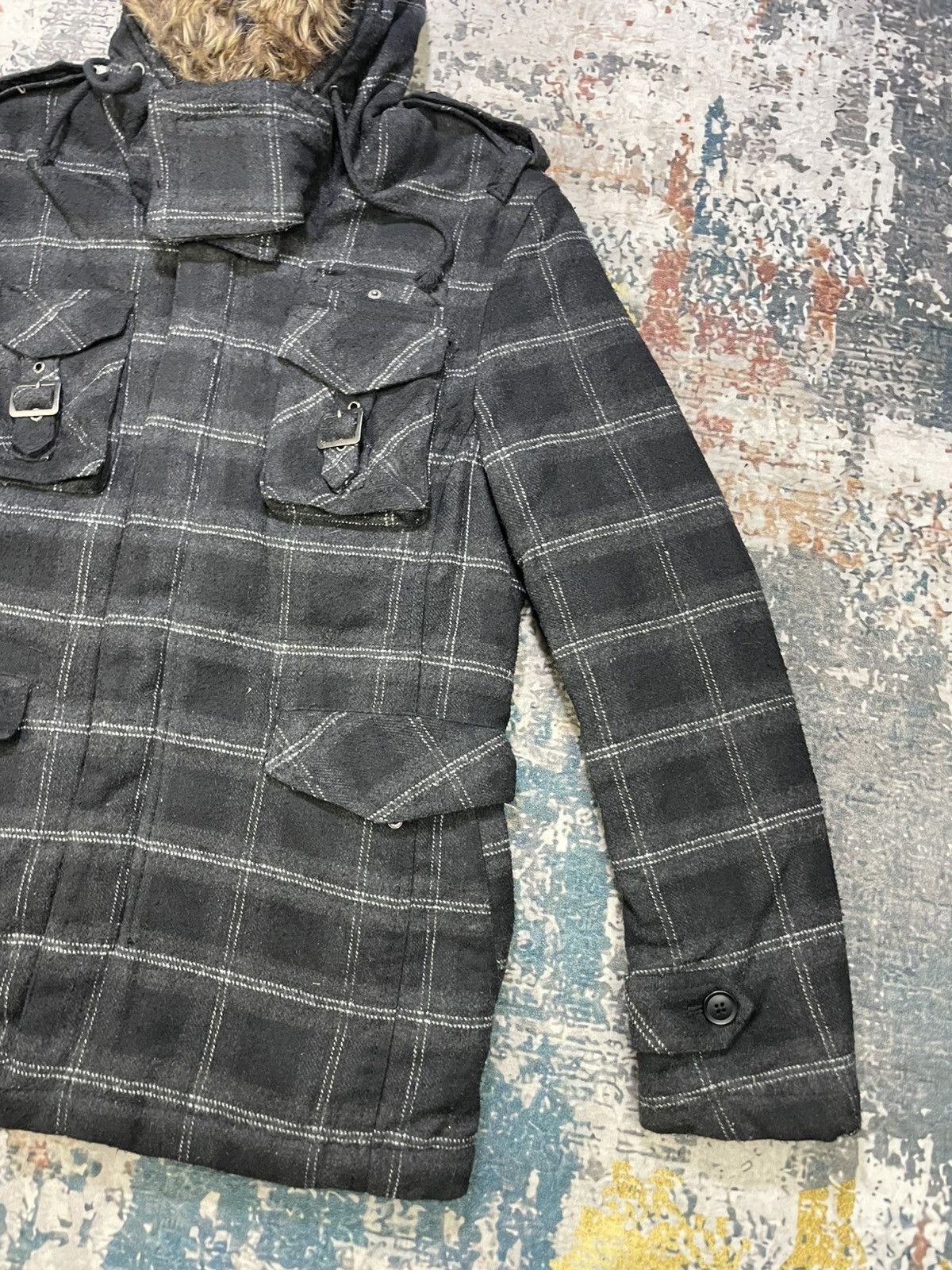 In The Attic In The Attic Rockers Garment Plaid Wool Blend Jacket Size US M / EU 48-50 / 2 - 2 Thumbnail