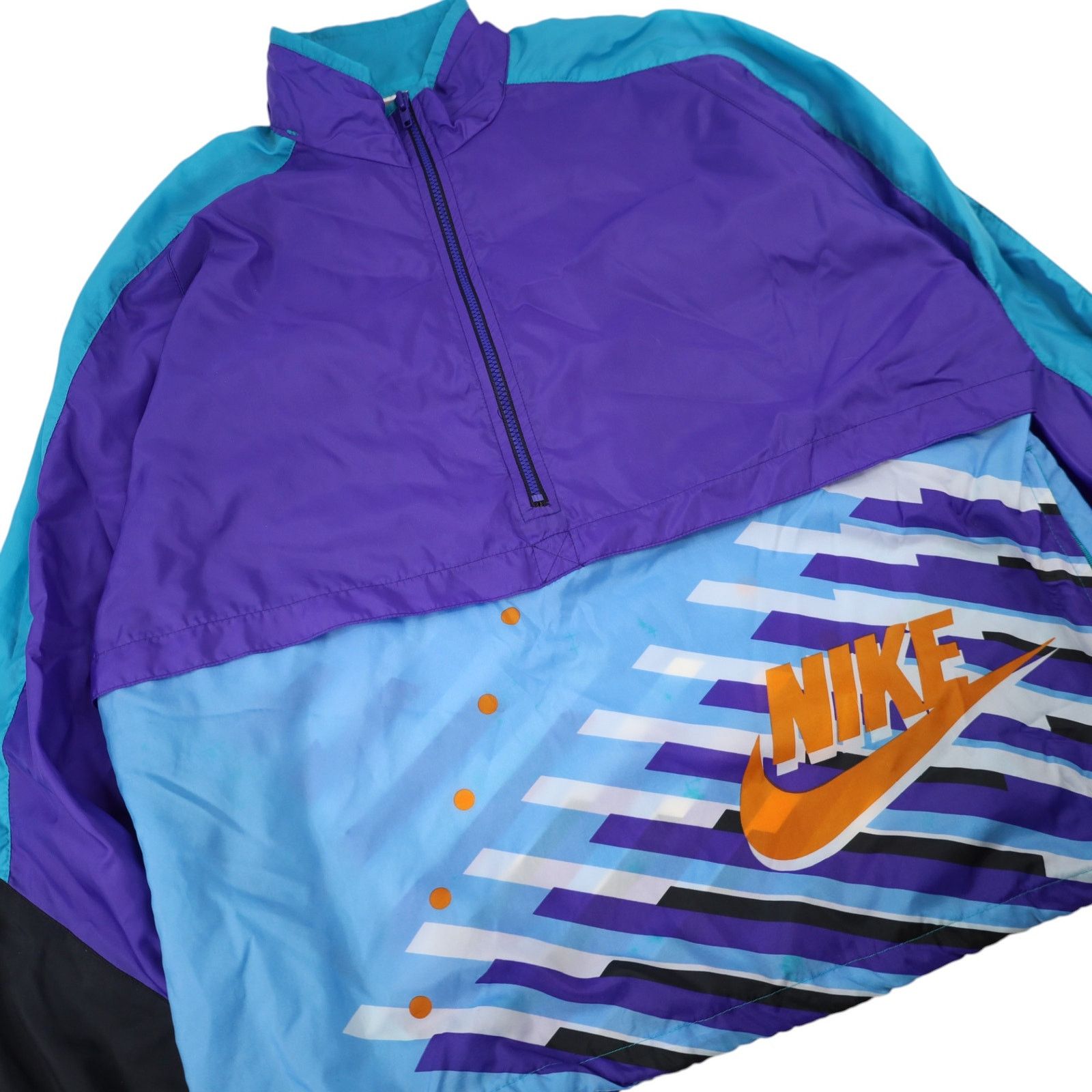 Nike × Vintage Vintage 90s Nike Gray Tag Pullover Windbreaker Jacket Size US M / EU 48-50 / 2 - 3 Thumbnail