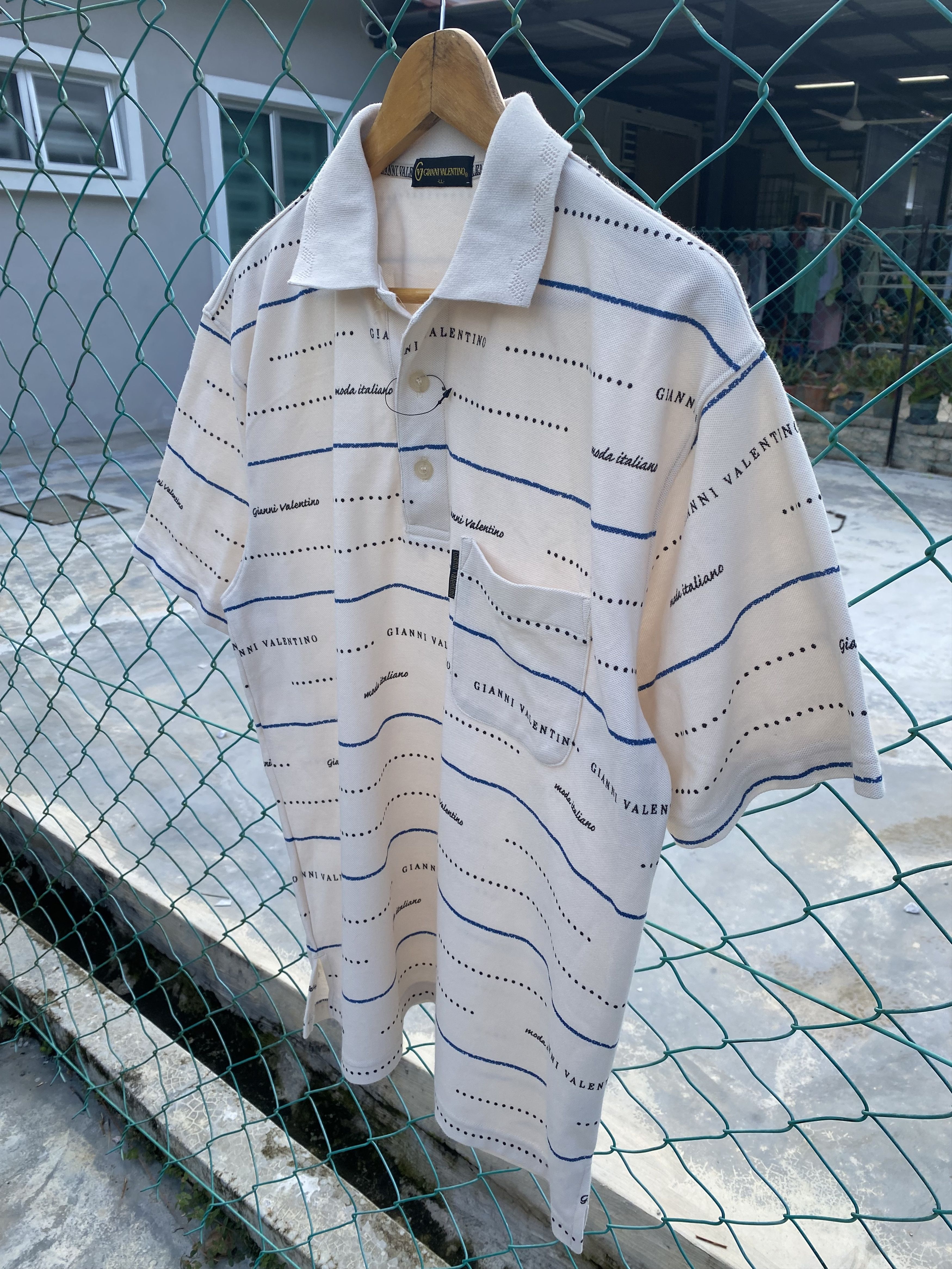 Gianni Valentino Gianni Valentino monogram polo tee Size US L / EU 52-54 / 3 - 3 Thumbnail