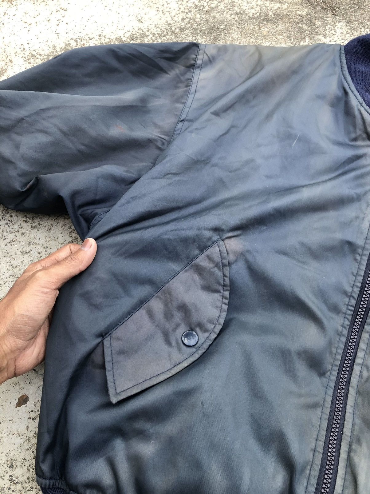 Vintage SUN FADED VINTAGE YOKOHAMA BOMBER/FLIGHT JACKET Size US L / EU 52-54 / 3 - 6 Thumbnail