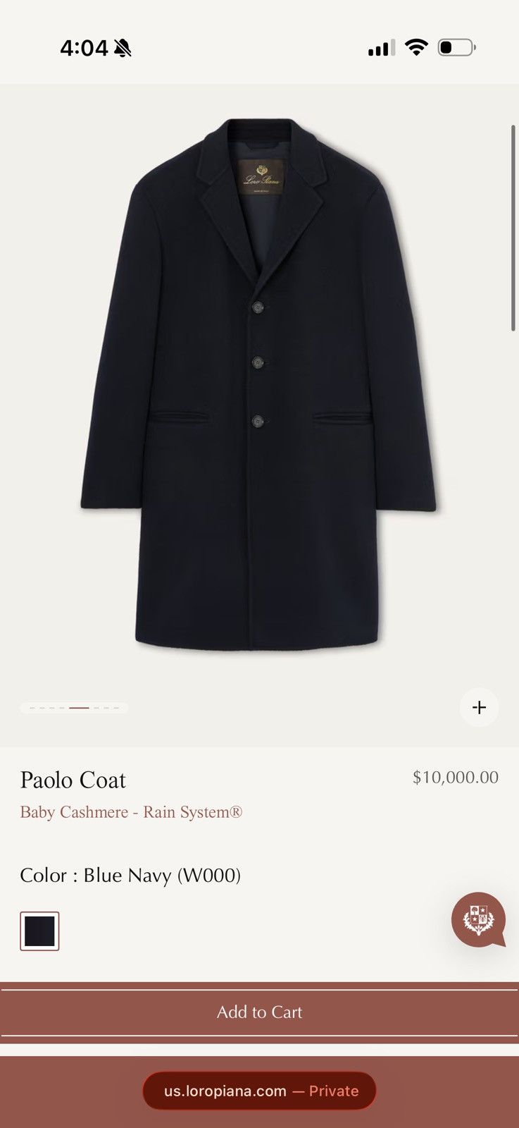 Loro Piana Loro Piana Paolo Coat 100% Cashmere Size US M / EU 48-50 / 2 - 2 Thumbnail