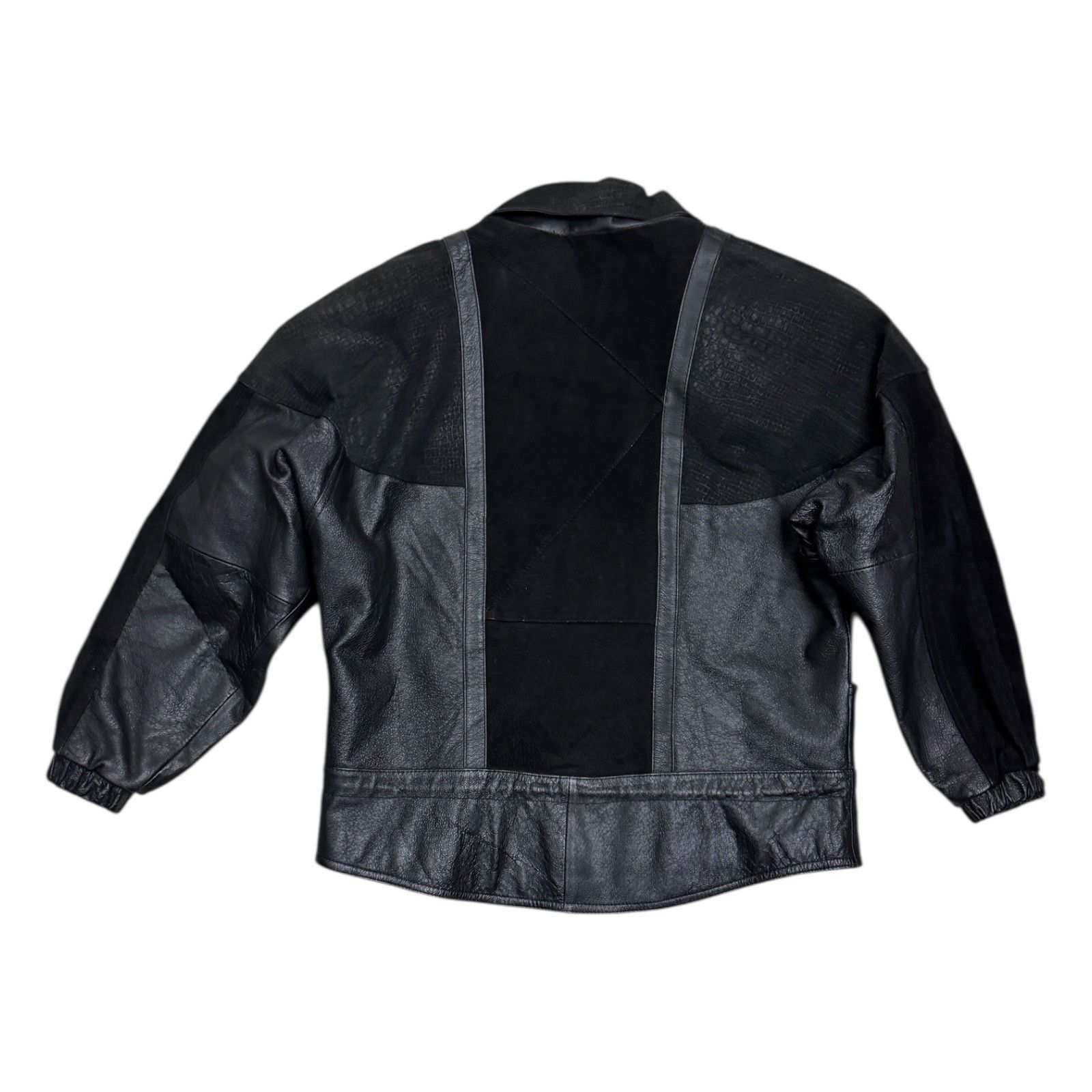 Vintage RETRO GENUINE LEATHER Trendy Vintage Bomber Jacket Small Size S / US 4 / IT 40 - 3 Thumbnail