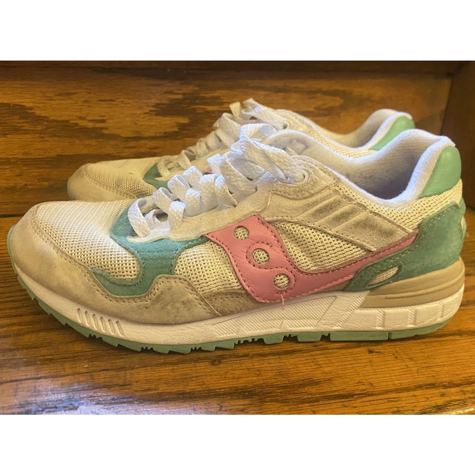 Saucony Saucony Shadow 5000 S70665-34 Beige Pink Teal Men's 6.5 Size US 6.5 / EU 39-40 - 5 Thumbnail