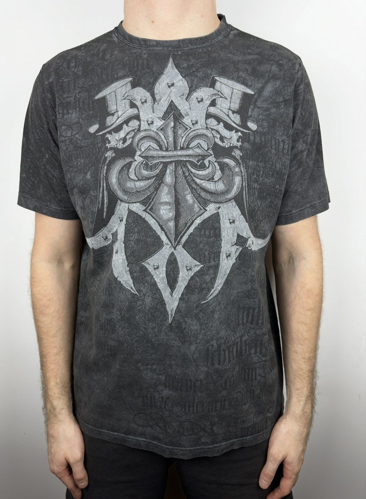 Affliction Affliction Cross All Over Print T Shirt Tee Size US L / EU 52-54 / 3 - 3 Thumbnail