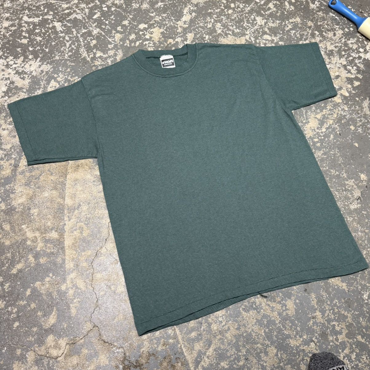 Vintage Vintage Images Green Stripe Striped 80s Tshirt Size US L / EU 52-54 / 3 - 9 Thumbnail