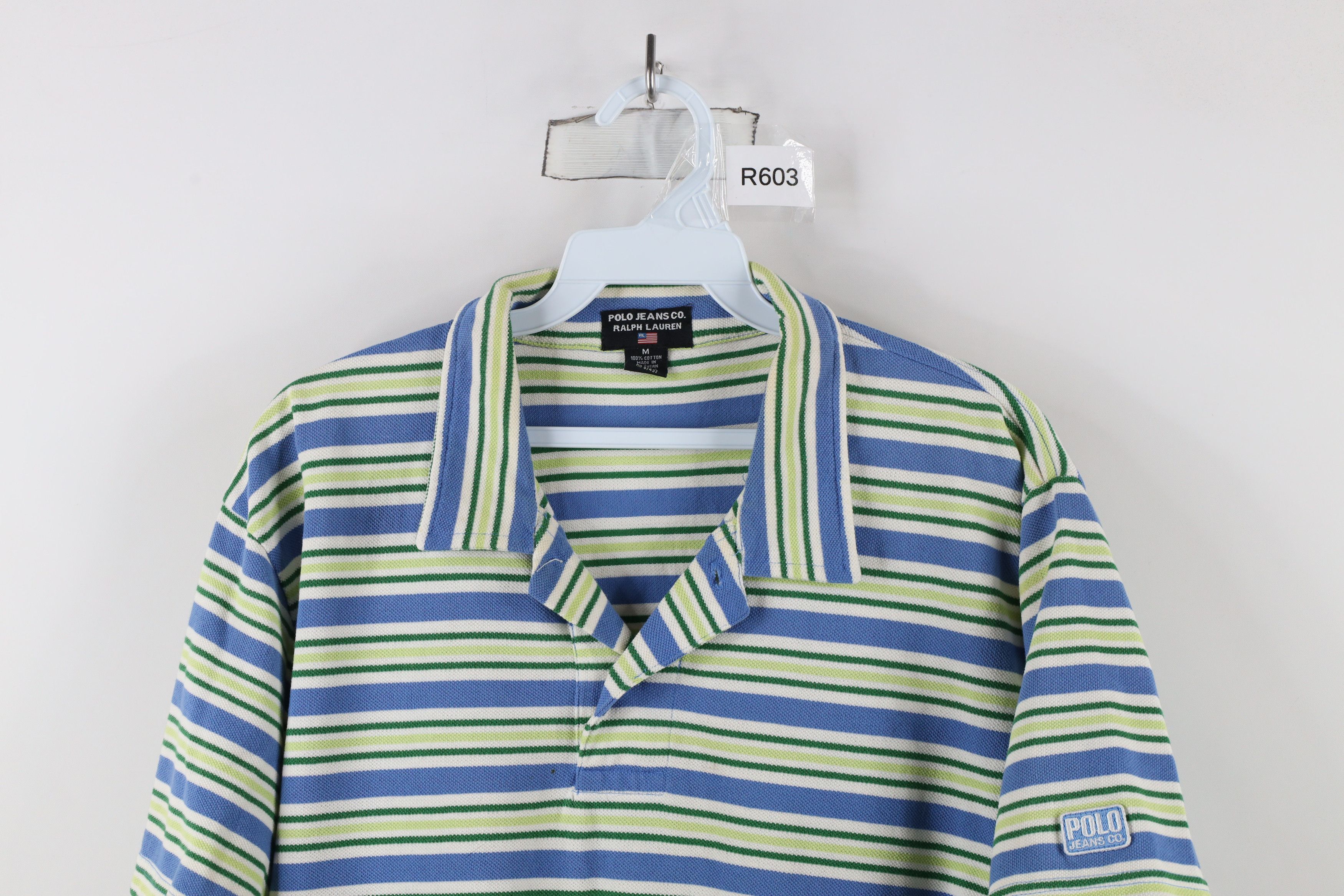 Ralph Lauren × Vintage Vintage 90s Ralph Lauren Striped Collared Polo Shirt Cotton Size US M / EU 48-50 / 2 - 2 Thumbnail