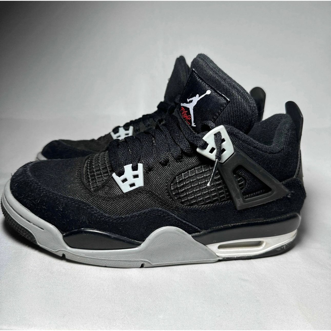 Jordan Brand × Nike Size 6.5 - Air Jordan 4 Retro SE GS Black Canvas Men's Shoes Size US 6.5 / EU 39-40 - 8 Thumbnail