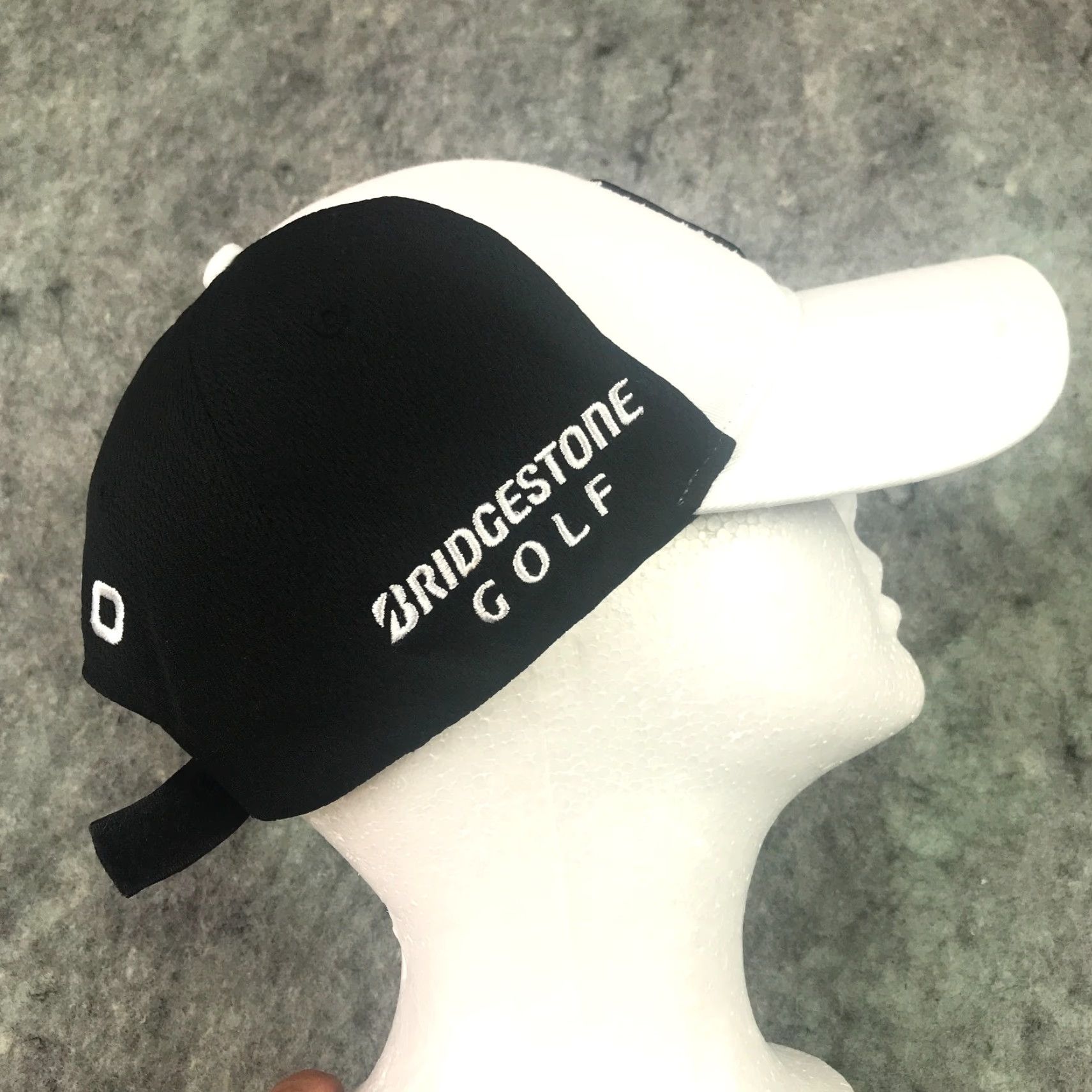 Logo 7 Bridgestone Womens Golf Hat Cap Black Adjustable Embroidered Logo B330 Front Back Twill Cotton Polyester Blend Hat Womens Adjustable Cap Size ONE SIZE - 6 Thumbnail