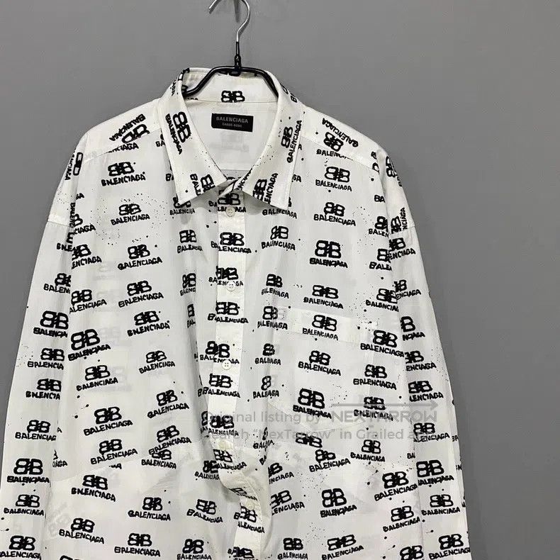 Balenciaga Balenciaga Double B graffiti logo long sleeve shirt Size XS / US 0-2 / IT 36-38 - 2 Thumbnail