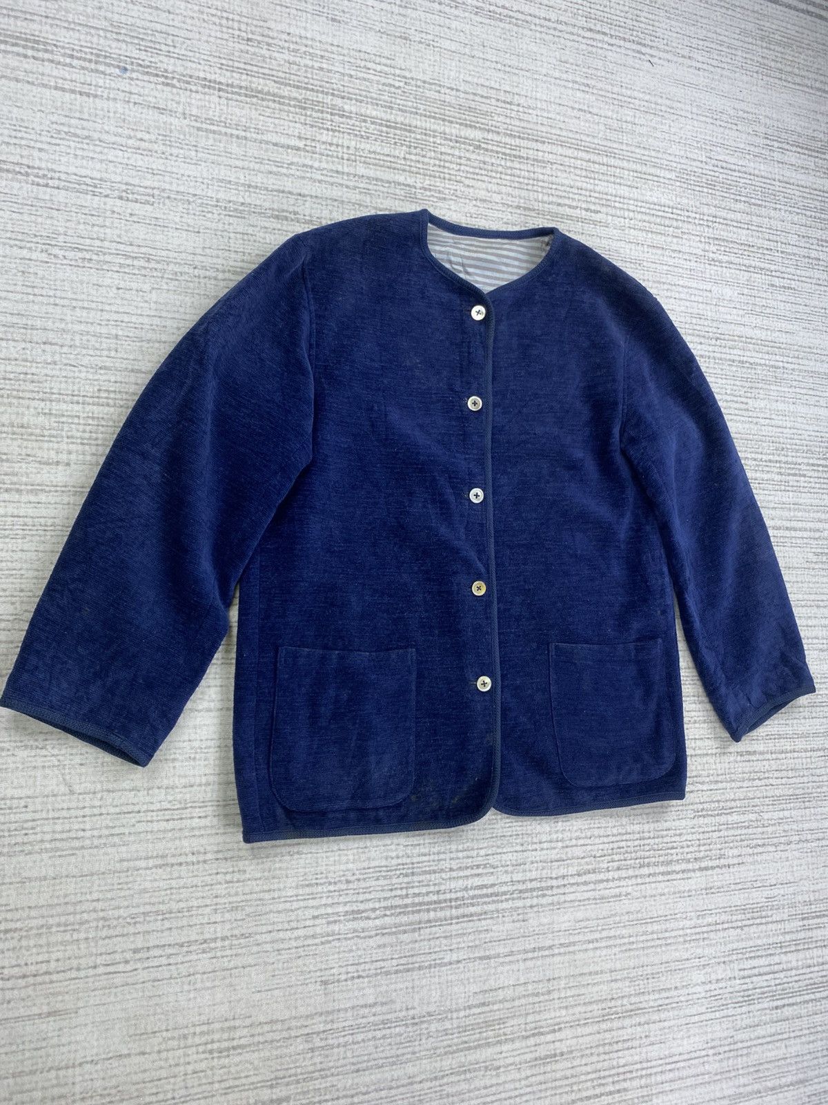 Valentino × Vintage Vintage Valentino Italy Reversible Striped Jacket Size US S / EU 44-46 / 1 - 4 Thumbnail