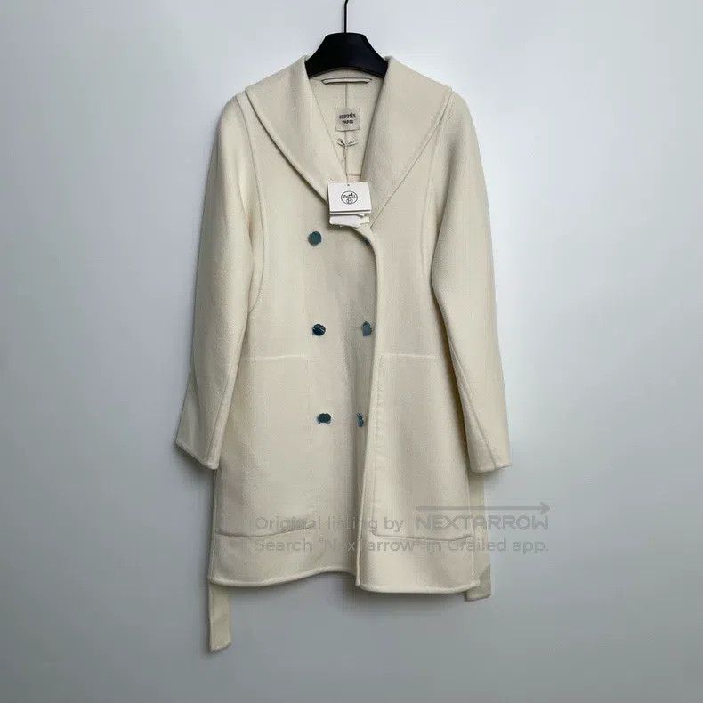 Hermes Hermes Long Double-breasted Coat Size XXS / US 00 / IT 34 - 2 Thumbnail