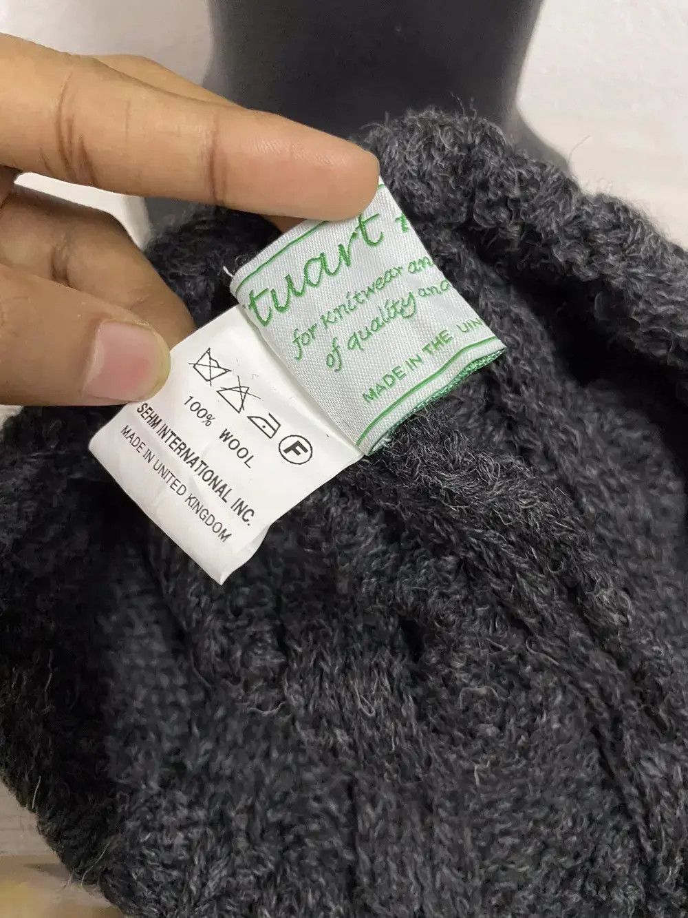 Japanese Brand × Vintage Stuart Austin Plain Knit Beanie Hat Size ONE SIZE - 5 Thumbnail