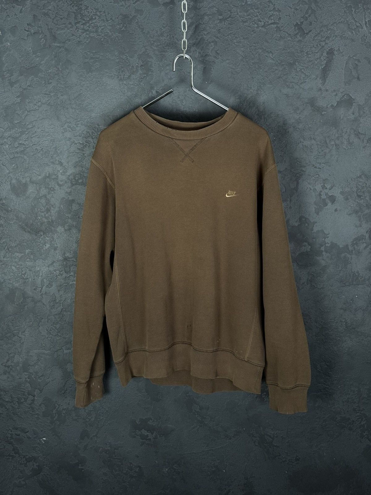 Vintage Vintage Nike 00’s Sweatshirt Brown Travis Scott Style Size US L / EU 52-54 / 3 - 3 Thumbnail