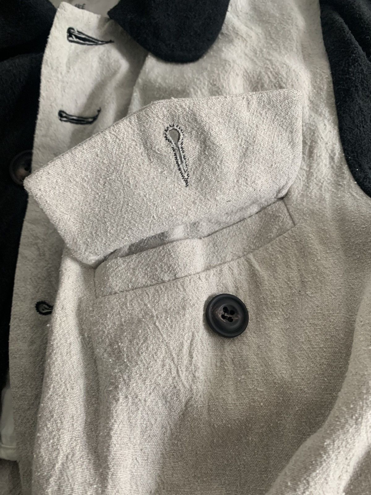 John Alexander Skelton Linen and Silk Mid Length Duster Coat Size US M / EU 48-50 / 2 - 5 Thumbnail