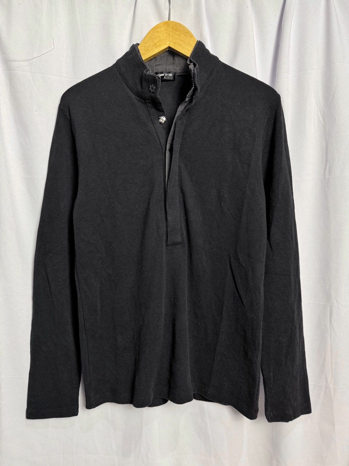 Hysteric Glamour × If Six Was Nine × Japanese Brand 2000s Japanese Comma Ca Ism Half Button Long Sleeve Size US S / EU 44-46 / 1 - 1 Thumbnail