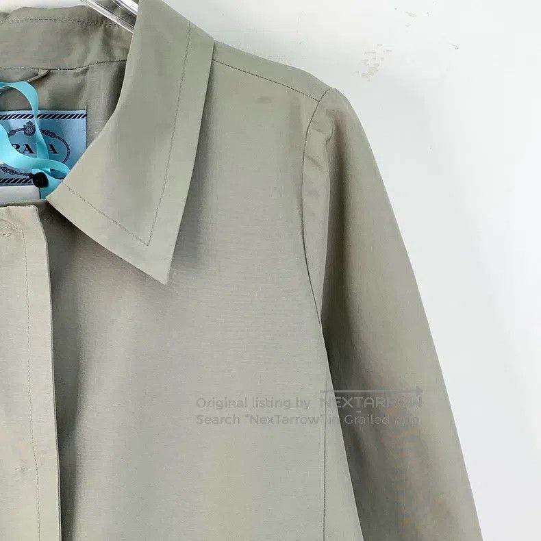 Prada Prada Gray-green back strap button design lapel long-sleev Size S / US 4 / IT 40 - 3 Thumbnail