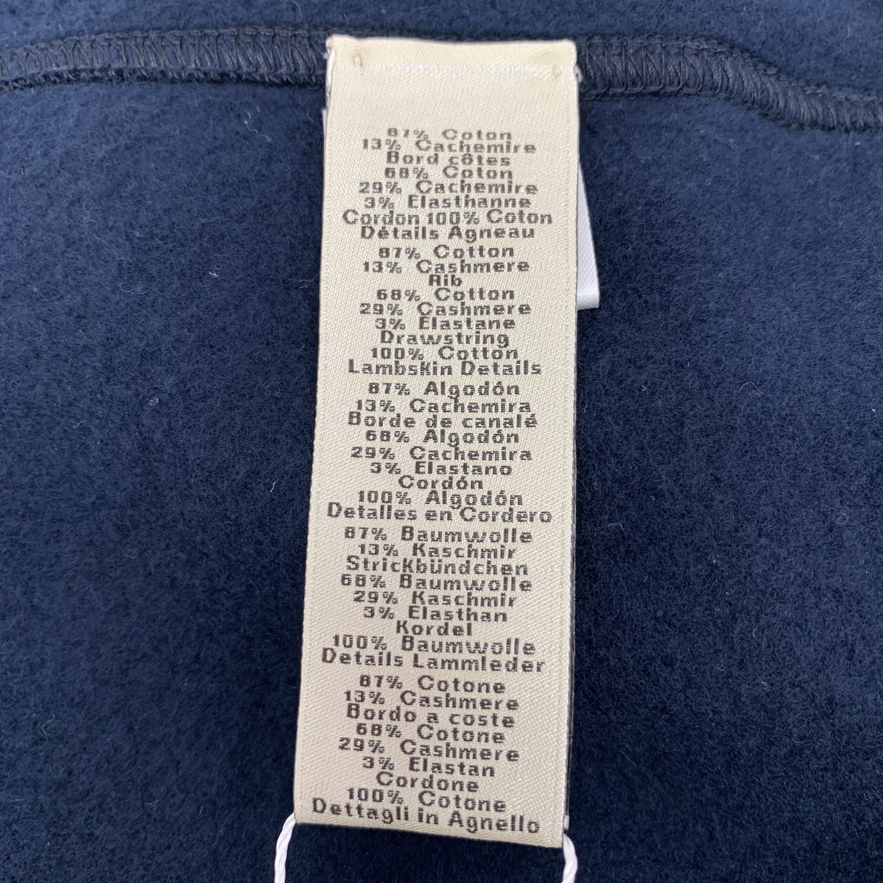 Hermes Hermès Navy Cotton Zip Hoodie Jacket (Size S) Size S / US 4 / IT 40 - 4 Thumbnail