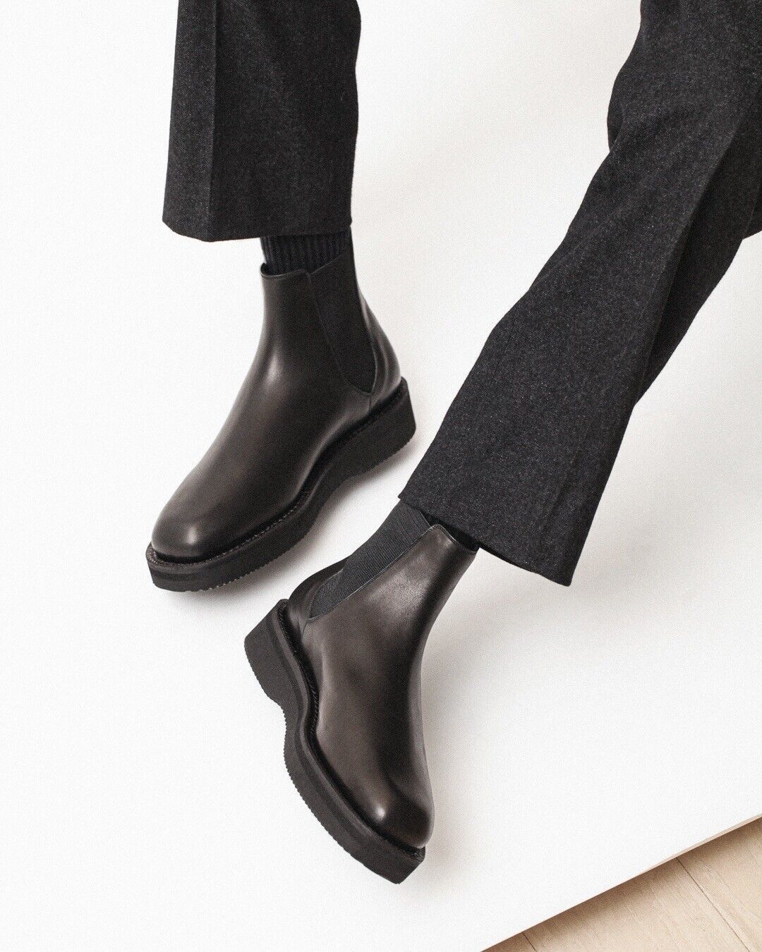 Auralee × Foot The Coacher Auralee Leather Square Boots | Grailed 