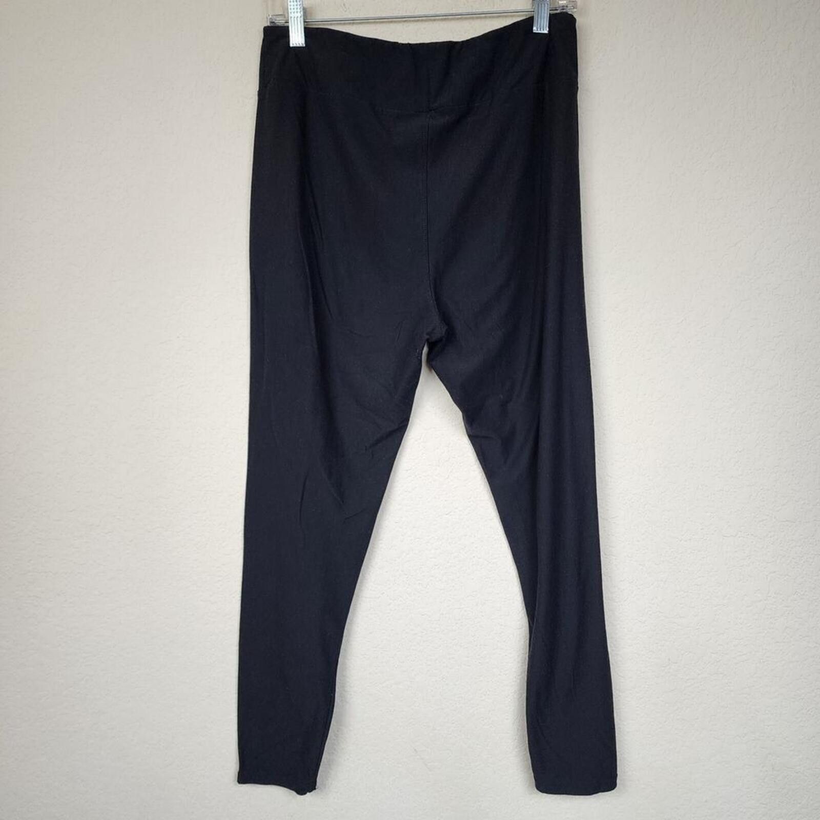 Other Large XL Black Stretchy Leggings Size 36" / US 14 / IT 50 - 3 Thumbnail