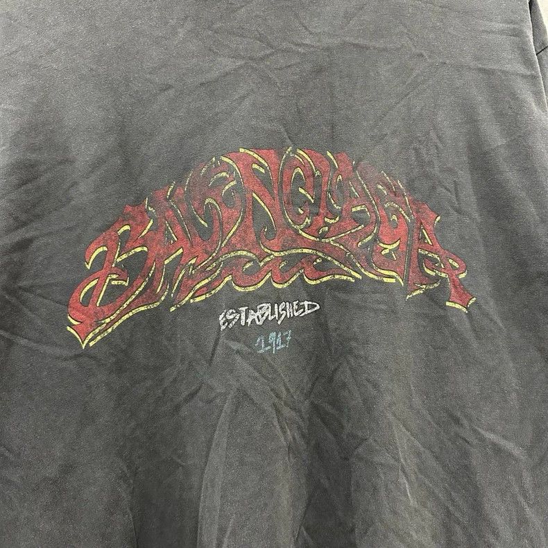 Balenciaga Balenciaga Sanskrit Black Gray Distressed Short Sleeve (Si Size US XS / EU 42 / 0 - 4 Thumbnail