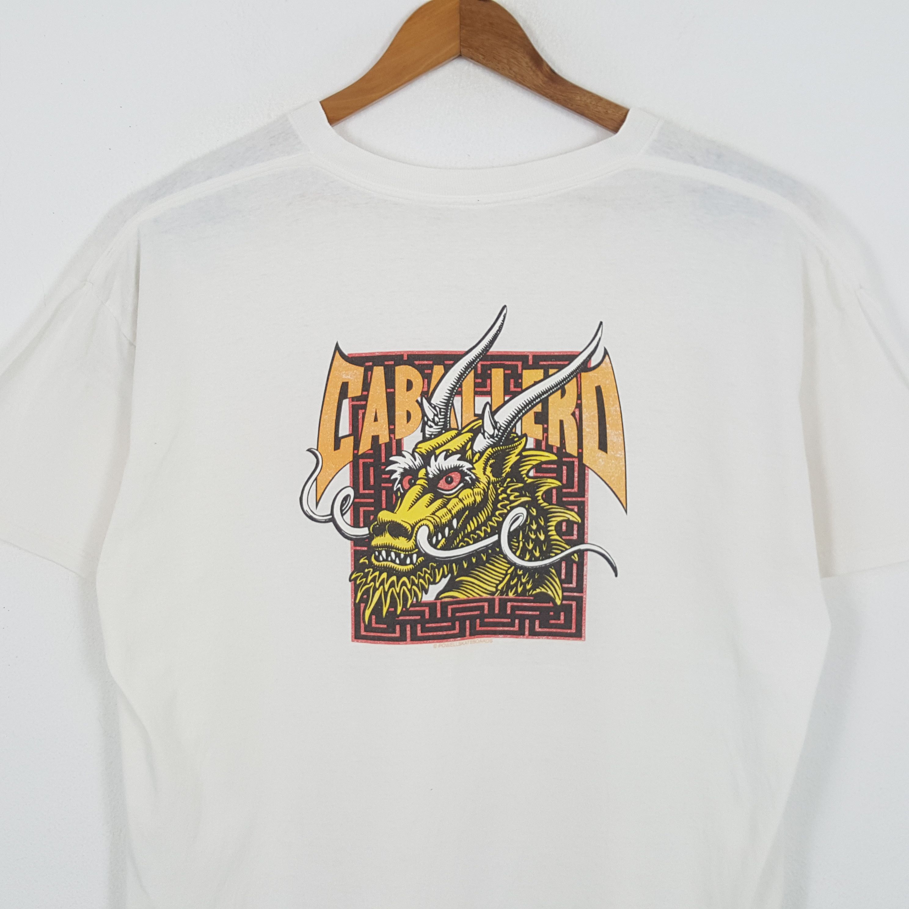 Powell Peralta × Vintage Vintage POWELL PERALTA Skateboard Distressed T-Shirt Size US XL / EU 56 / 4 - 2 Thumbnail