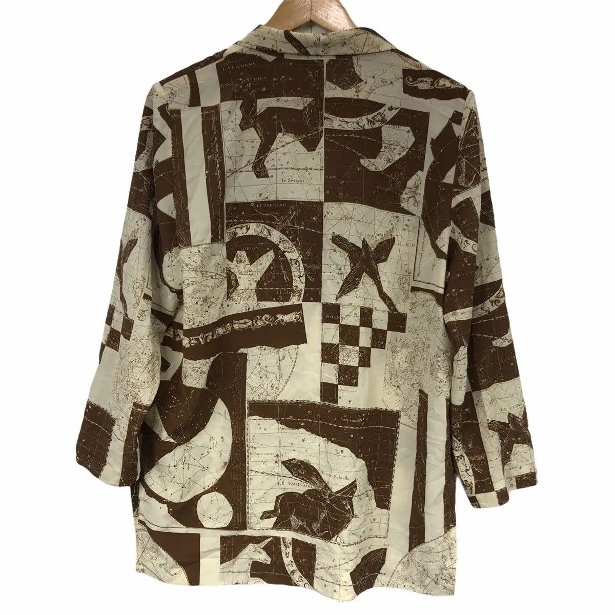 Vintage Vtg MISS GRACE Pop Art Celestial Shirt Blazzer Vest Suit Size L / US 10 / IT 46 - 3 Thumbnail
